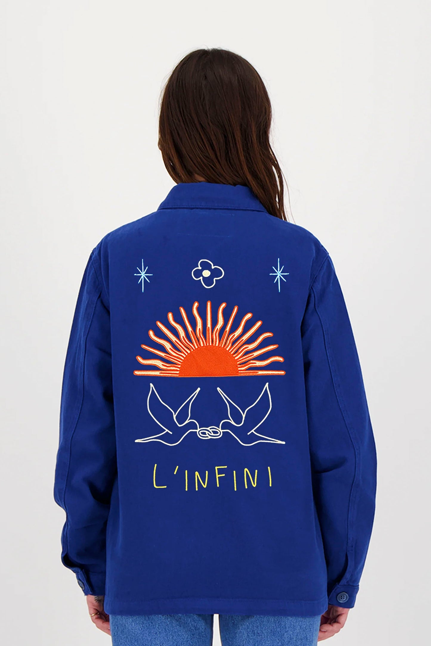 ENCRÉ L'Infini Blue Jacket - Premium Coastal Layering Piece for Men
