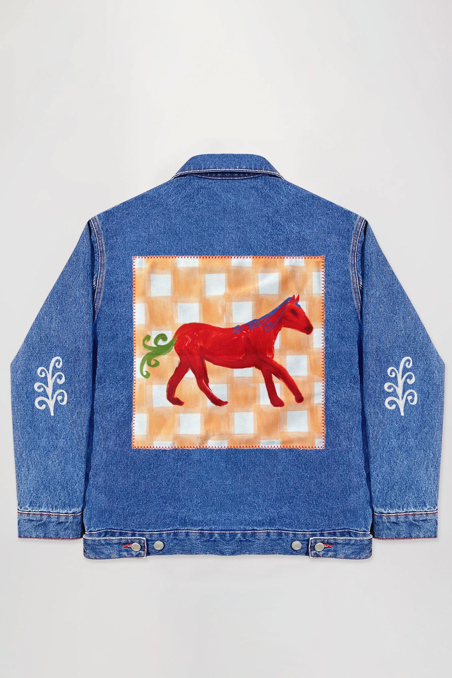 ENCRÉ Le Cheval Blue Denim Jacket - Bold Statement Piece for Men
