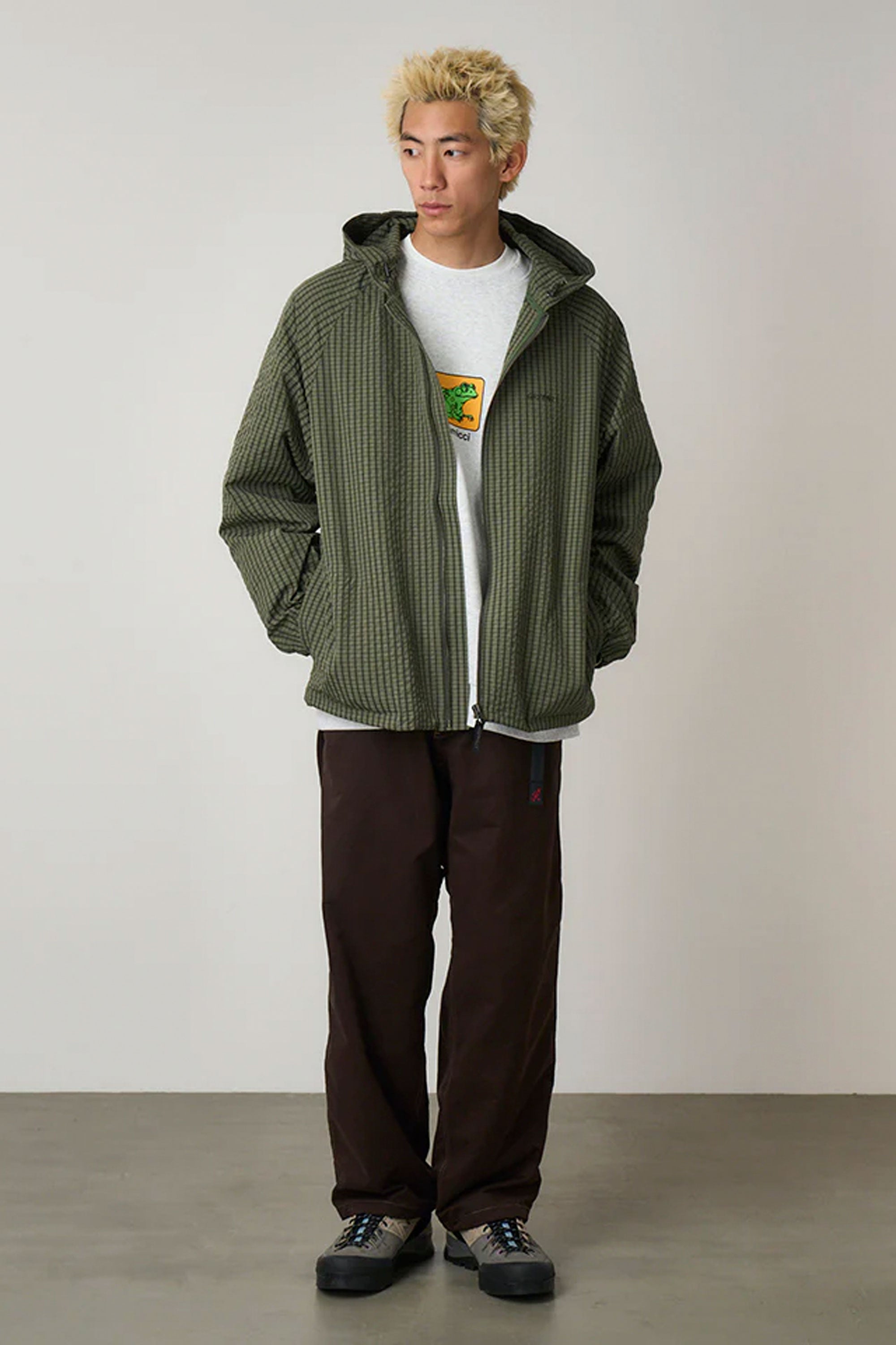 GRAMICCI NORTHSIDE PLAID HOODED JACKET OLIVE | Shop at PUKAS SURF SHOP