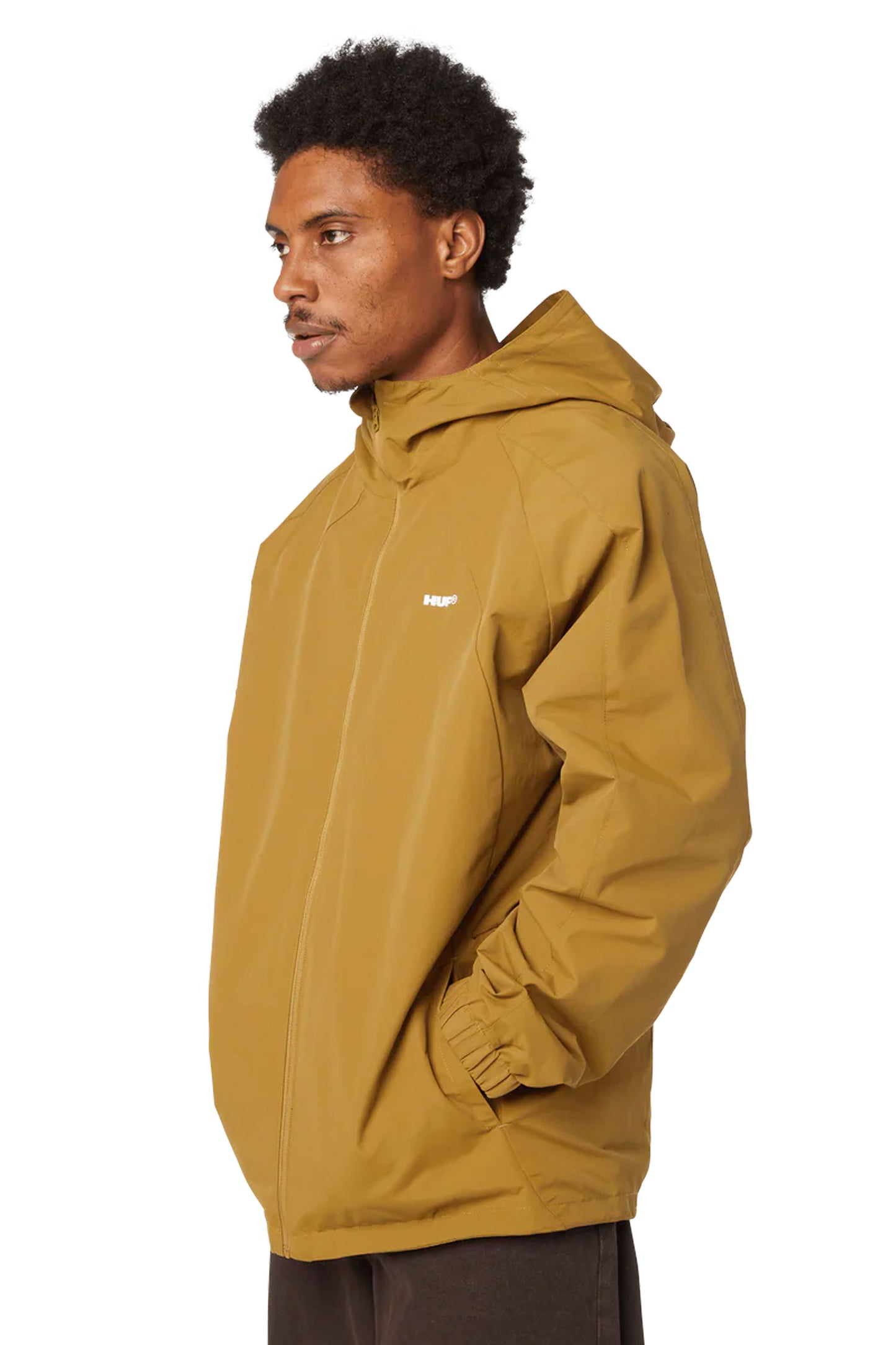 Pukas Surf Shop Man Jacket HUF All Caps Shell Jacket Rich Brown
