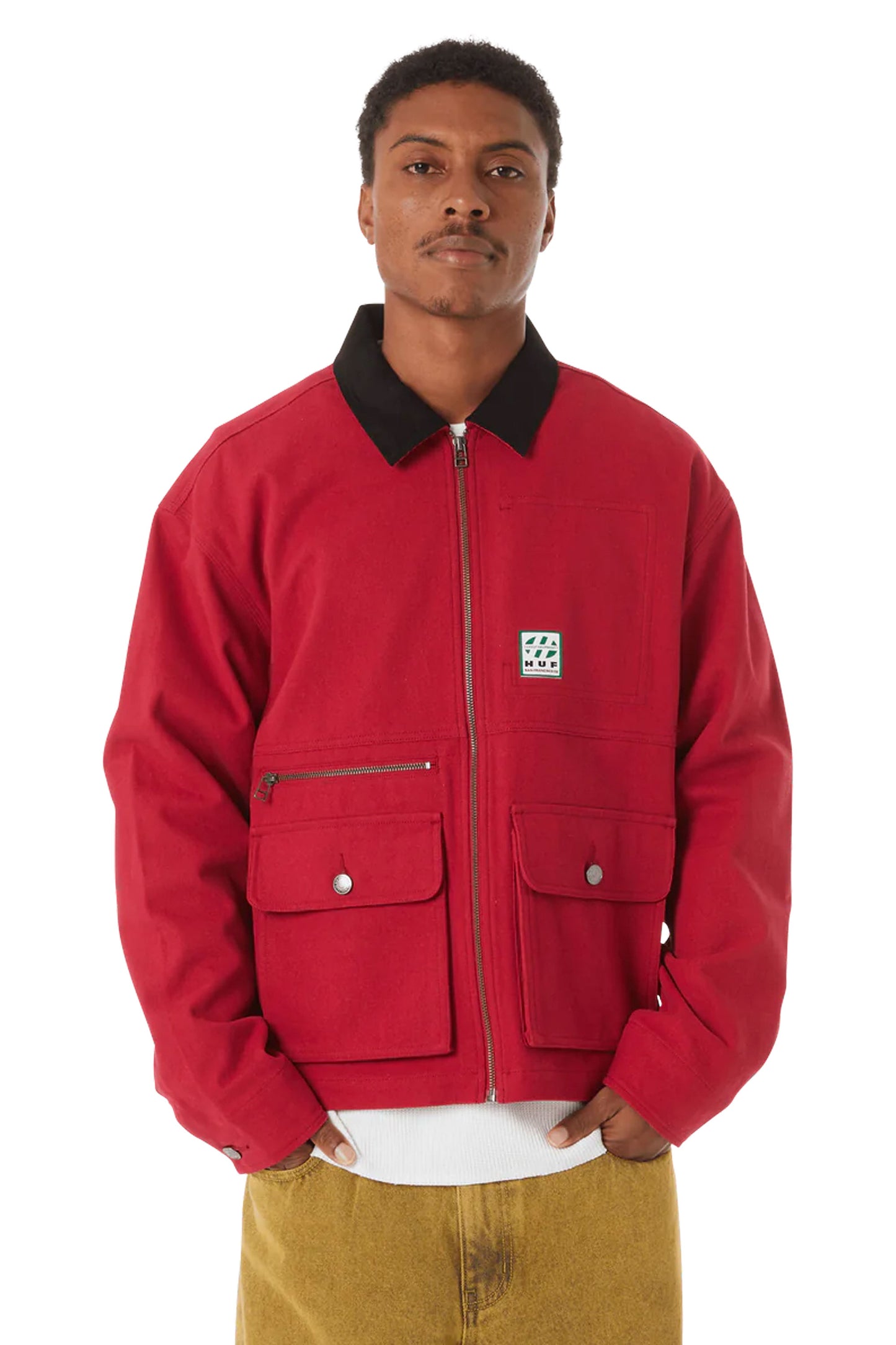 Pukas Surf Shop Man Jacket HUF Chilton Chore Cayenne