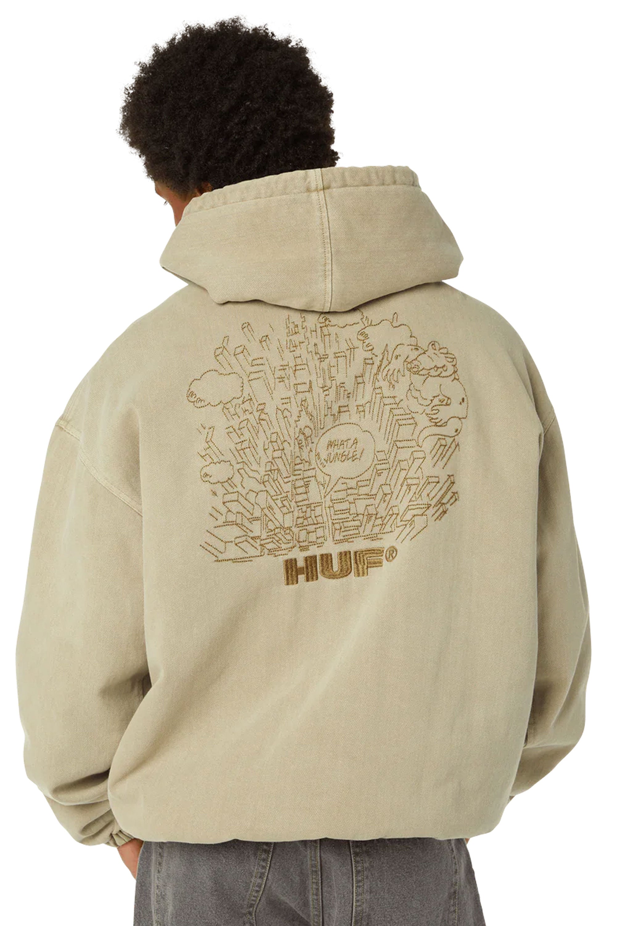 HUF WHAT A JUNGLE DENIM WORK JACKET | Shop at PUKAS SURF SHOP