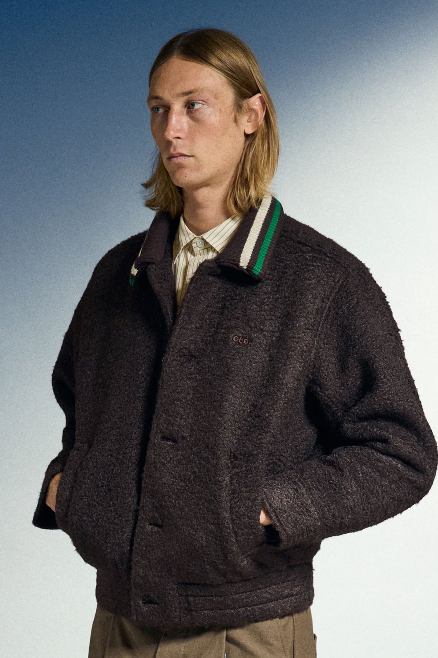 Obey dark brown jacket Pukas Surf Shop