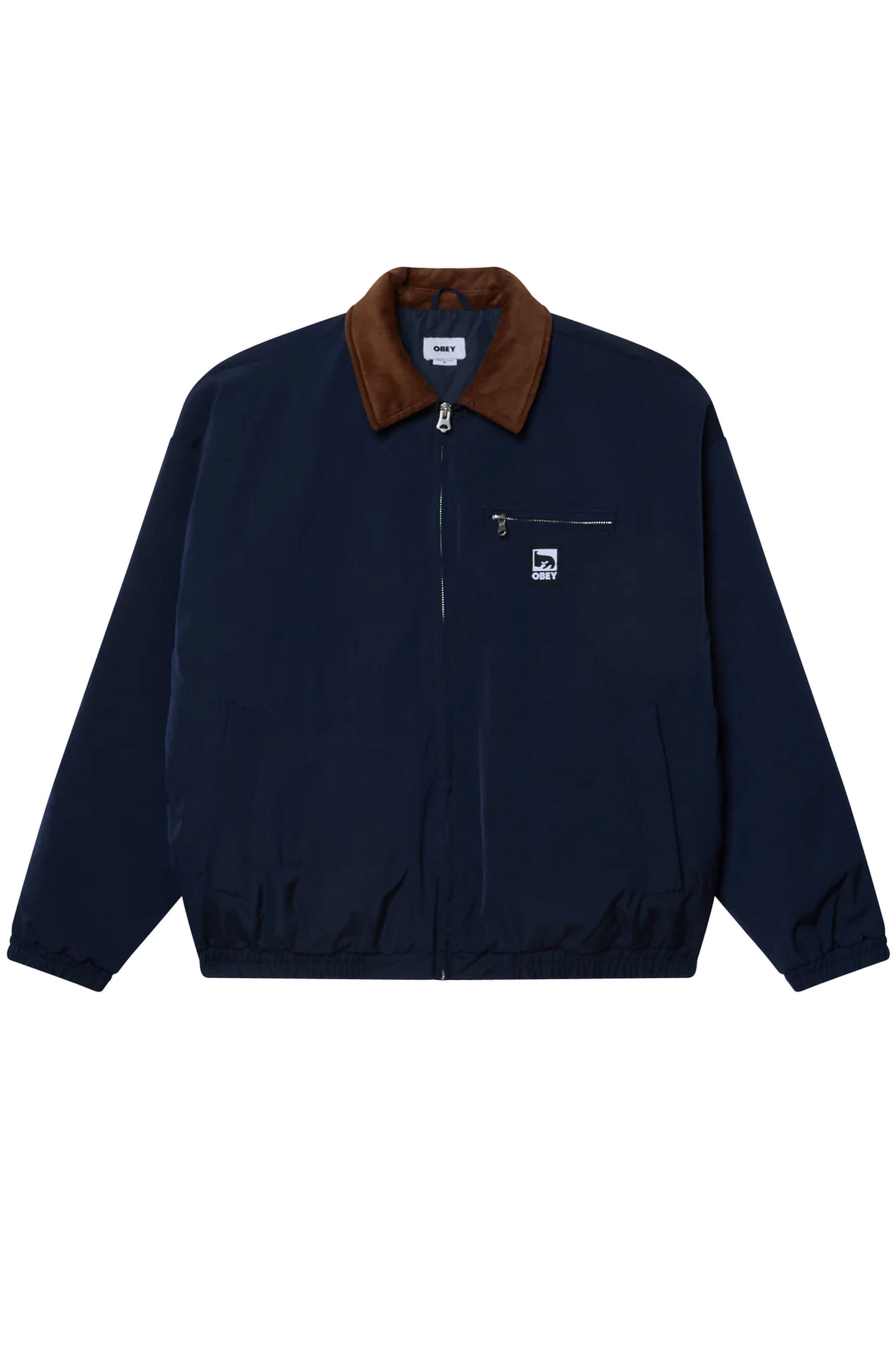 Obey Navy bomber with brown corduroy collar Pukas Surf Shop