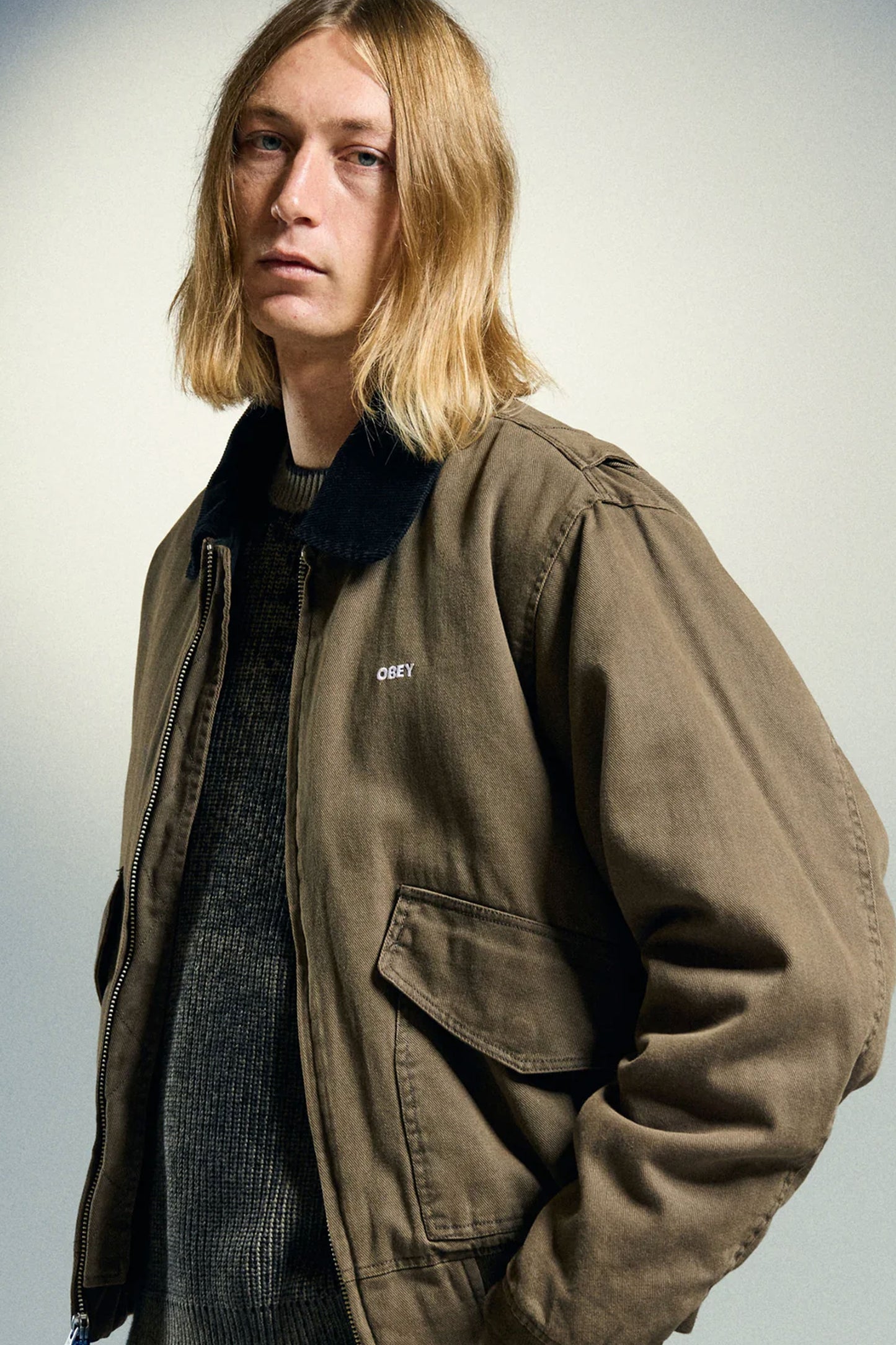 Obey brown jacket Pukas Surf Shop