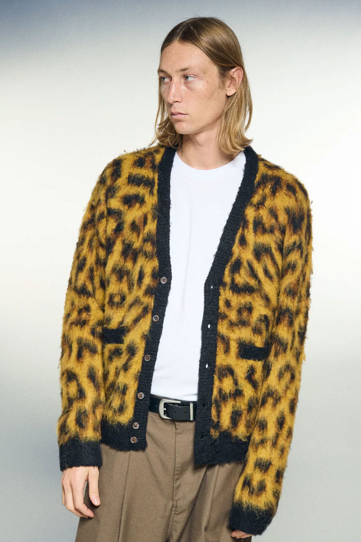 Obey leopard print cardigan Pukas Surf Shop