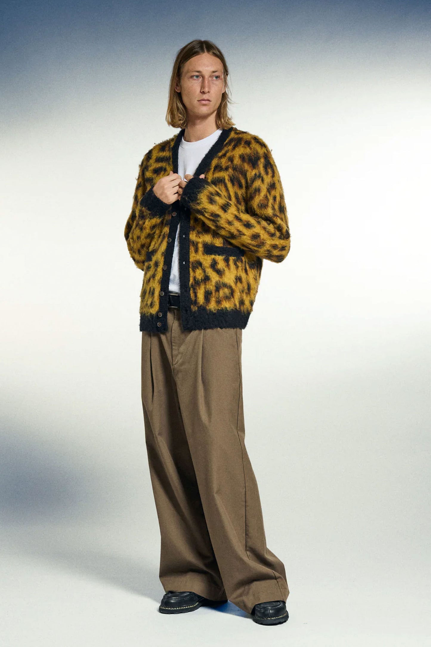Obey leopard print cardigan Pukas Surf Shop