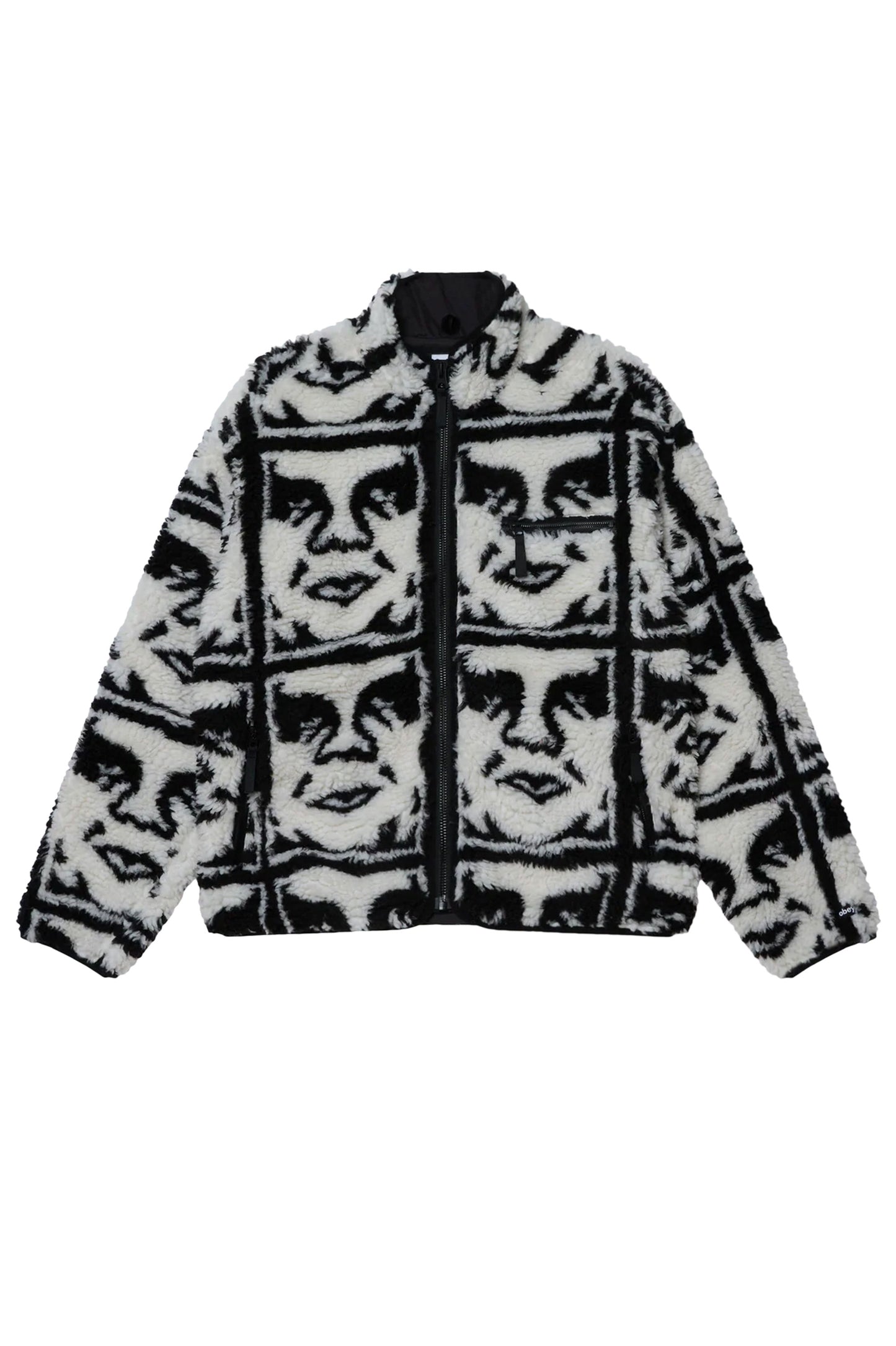 Obey Black and white patterned jacket Pukas Surf Shop