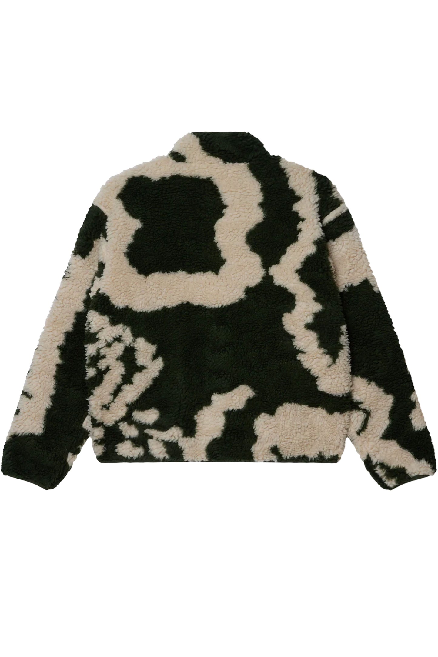 Obey Green and white patterned sherpa jacket Pukas Surf Shop