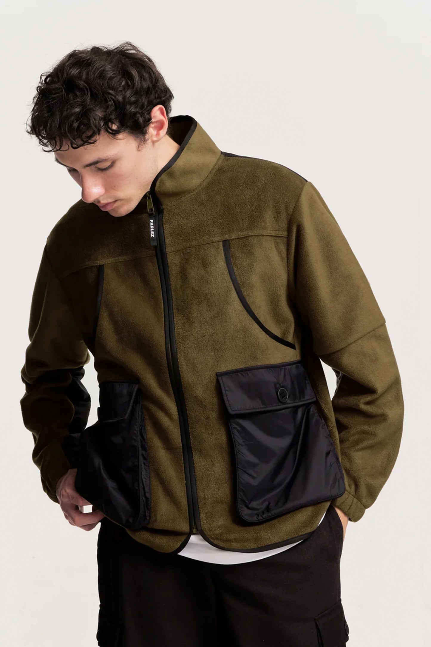 Pukas Surf Shop Man Jacket Parlez Summit Fleece Moss 1
