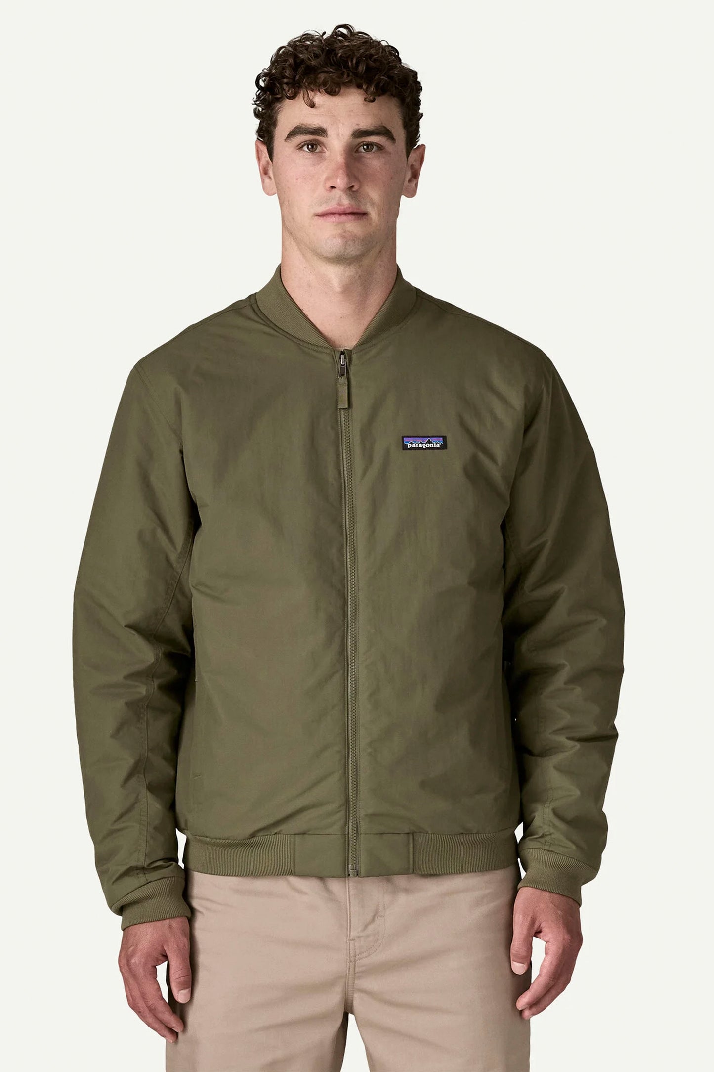 Pukas Surf Shop Patagonia men’s insulated deck jacket in Basin Green