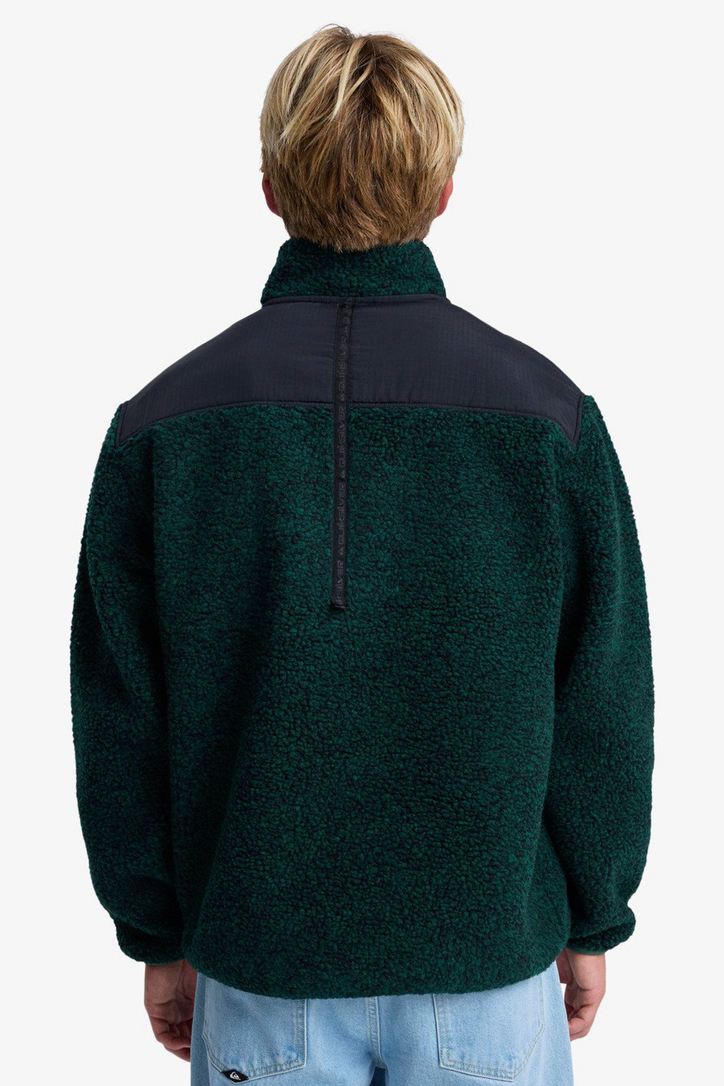 Pukas Surf Shop Quiksilver Shallow Water sherpa jacket trekking green relaxed style