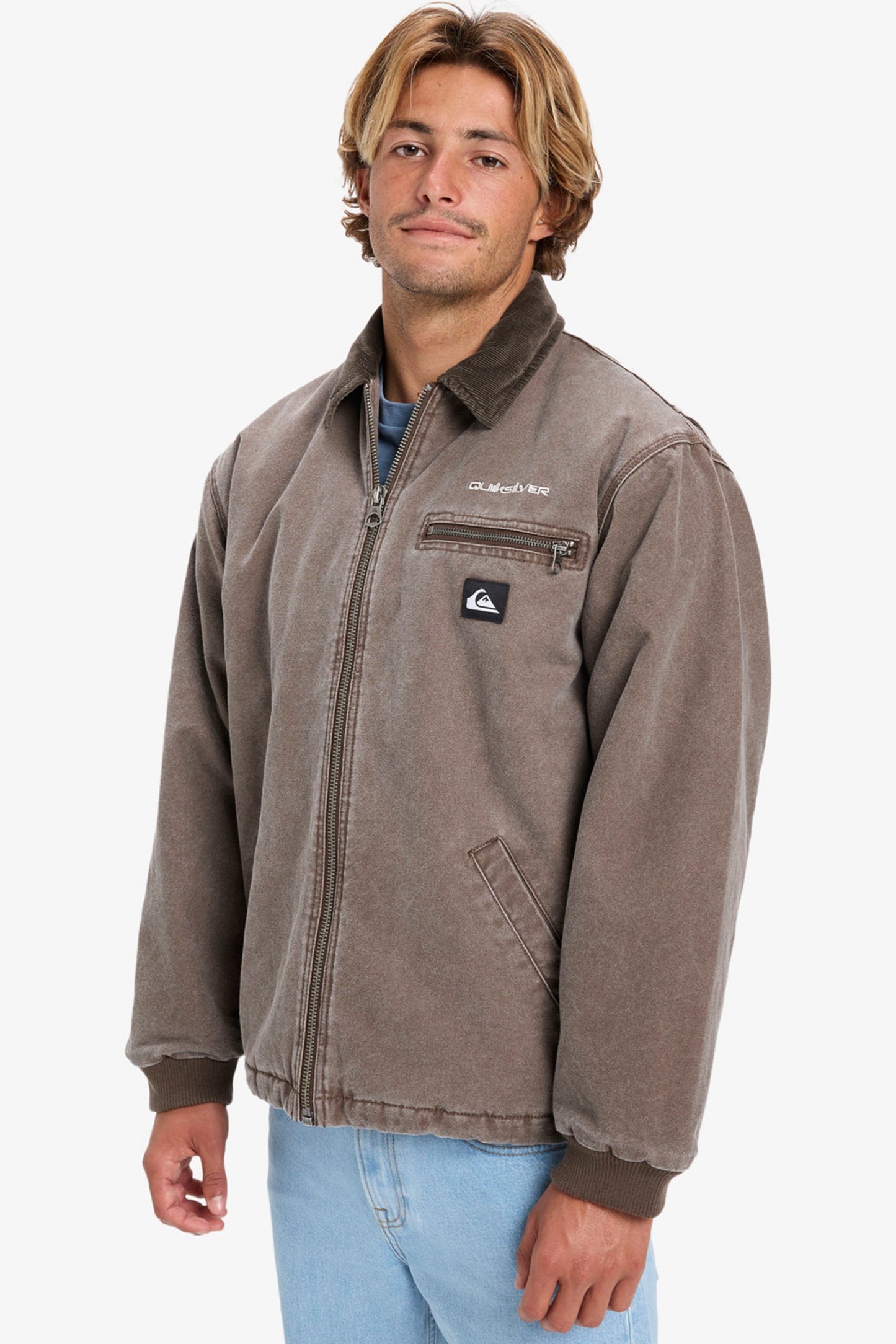 Pukas Surf Shop Quiksilver Shaper Pad workwear jacket chocolate brown relaxed fit practical pockets