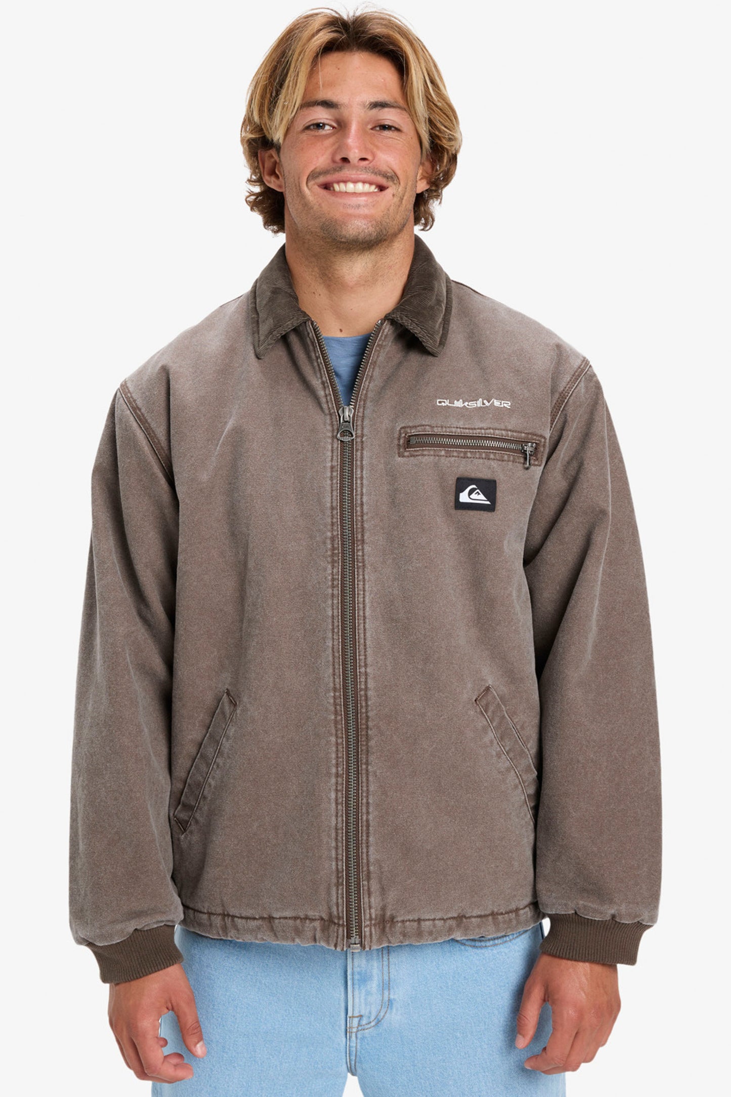 Pukas Surf Shop Quiksilver Shaper Pad workwear jacket chocolate brown relaxed fit practical pockets
