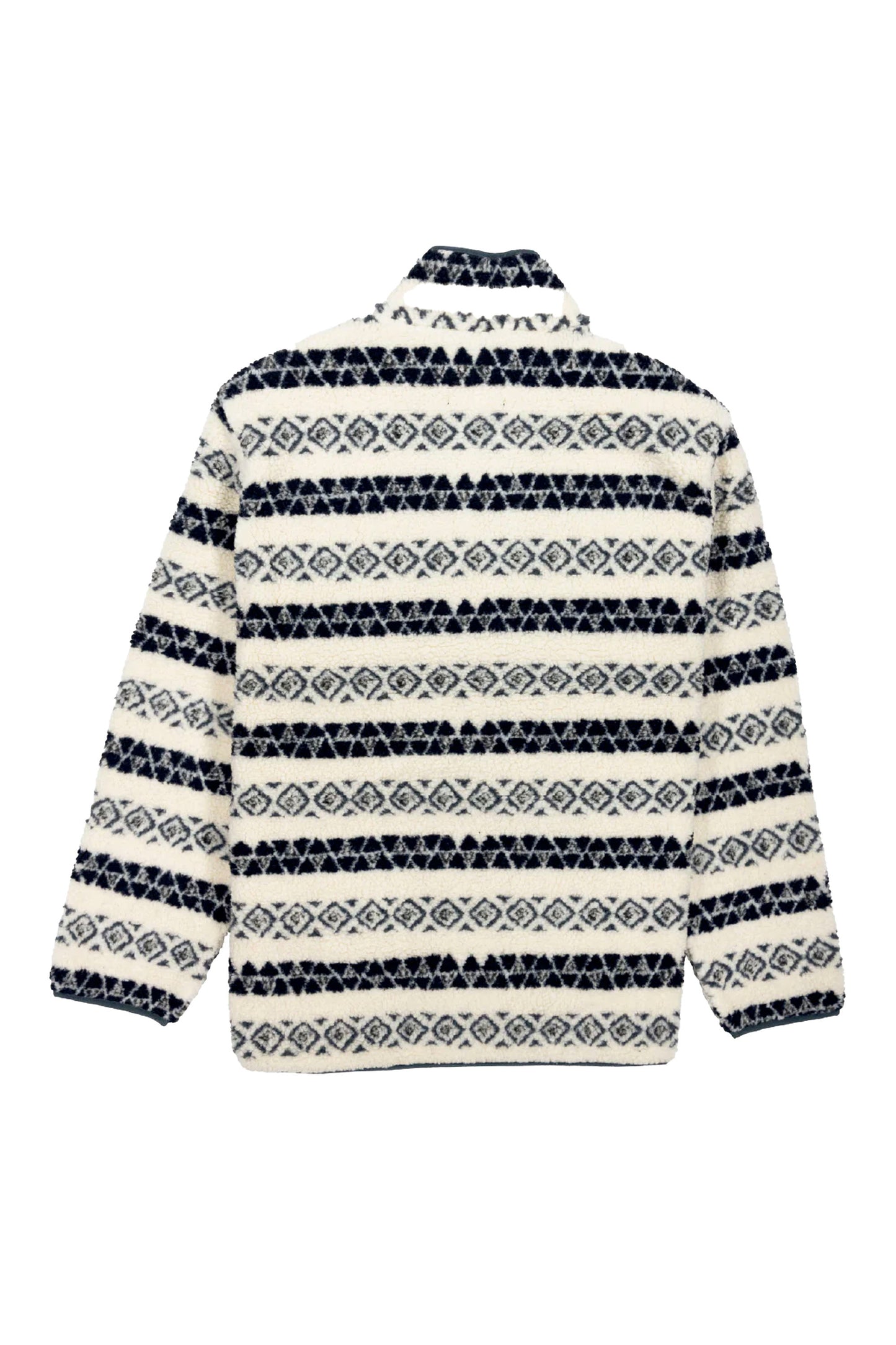 Vissla Pukas Surf Shop Hiking Ice Sherpa II Natural oversized sherpa fleece half-zip pullover