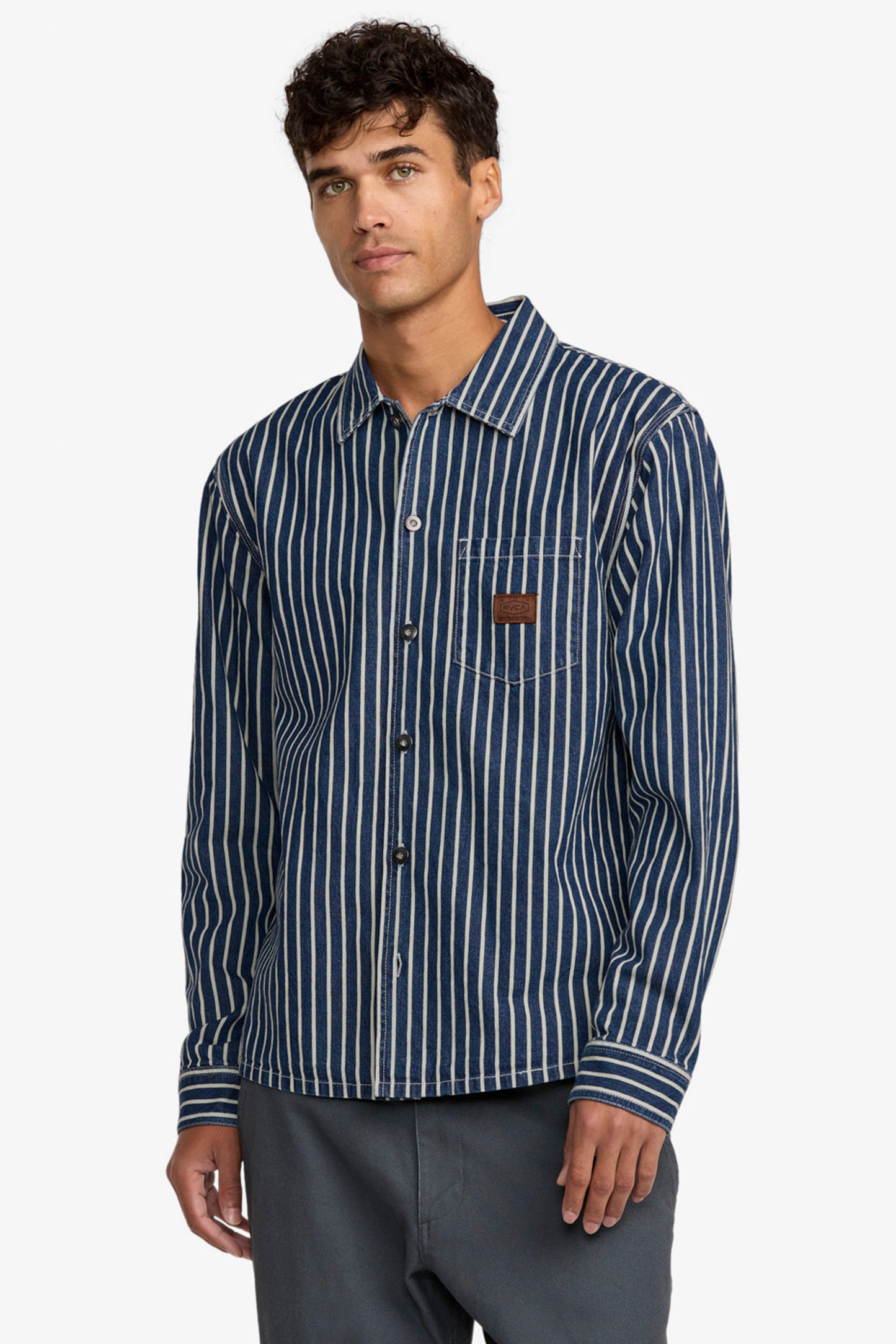 Pukas Surf Shop RVCA canvas overshirt (Dayshift Hickory)