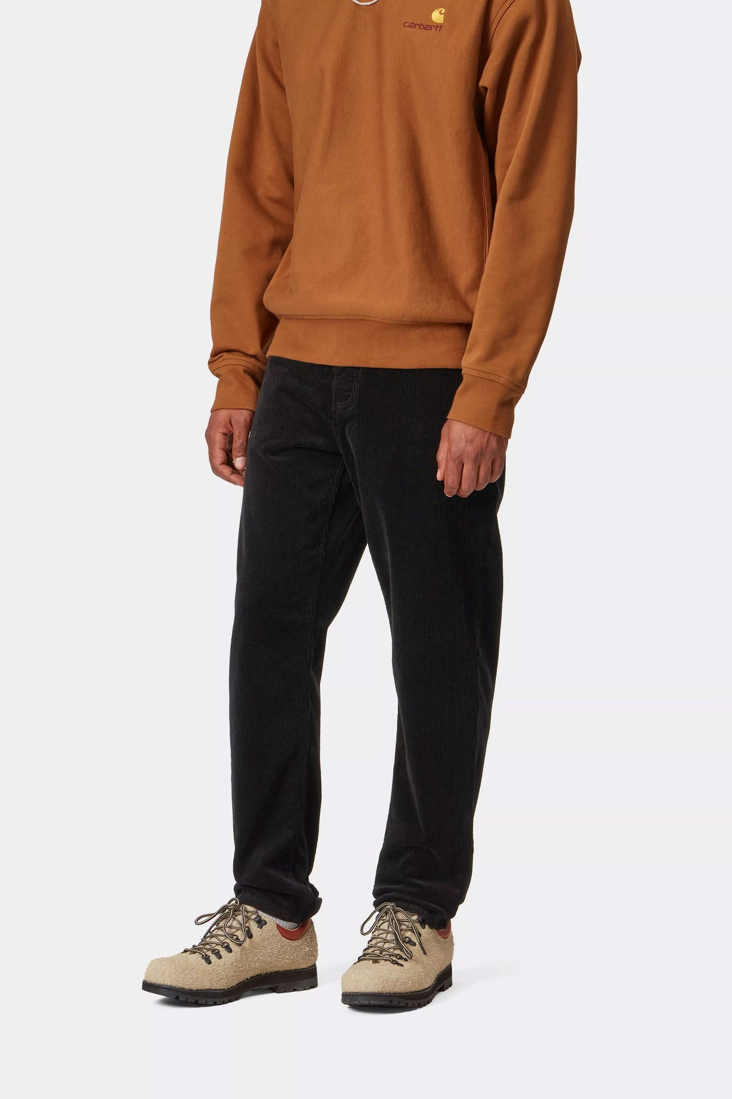 Pukas Surf Shop Carhartt WIP black corduroy tapered pant