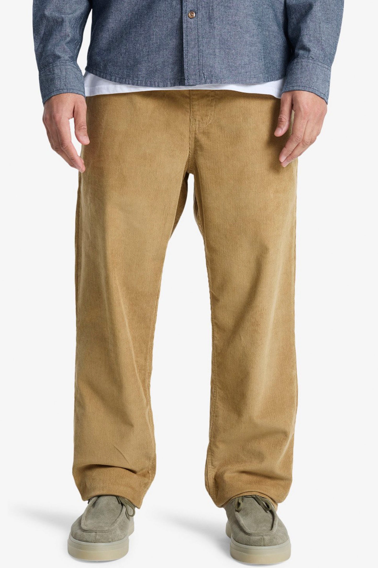 Pukas Surf Shop Quiksilver corduroy trousers relaxed fit neutral color straight cut