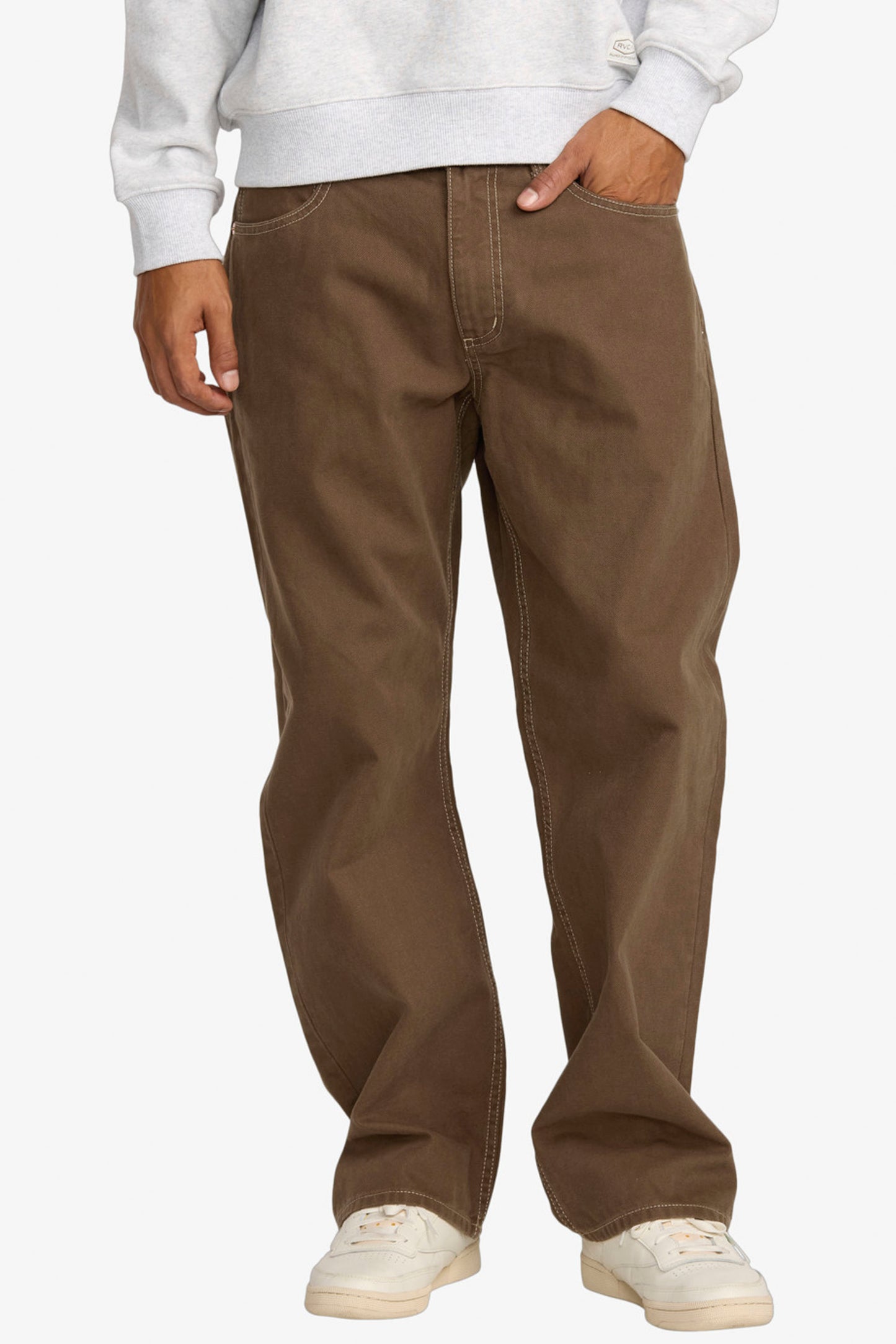Pukas Surf Shop RVCA Dayshift 5 Pocket pant bombay brown relaxed fit canvas trousers