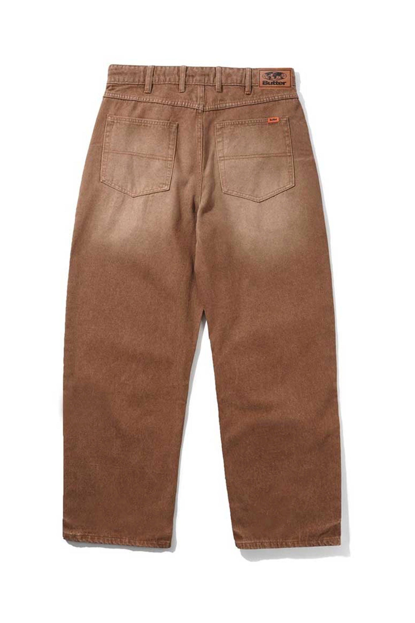 BUTTER Relaxed Denim Jeans distressed brown men's vintage jeans