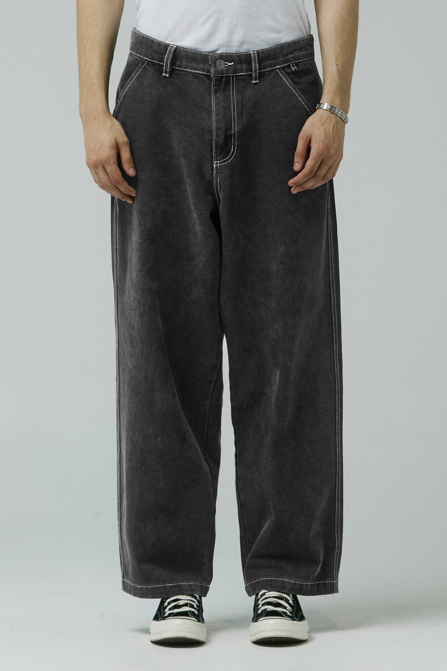 Pukas Surf Shop Man Pants Former Reynolds Flatline Denim Washed Black