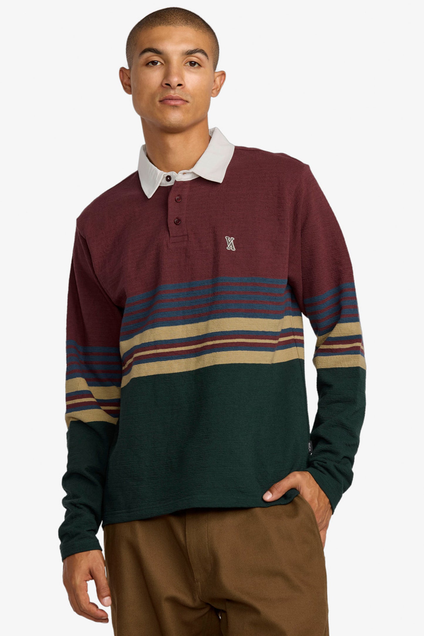 Pukas Surf Shop RVCA men's long sleeve polo