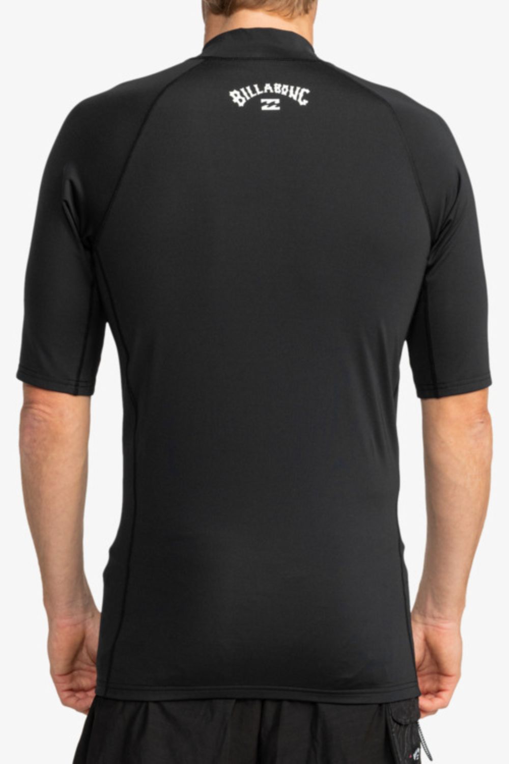 Billabong Waves All Day Short Sleeve Rashguard in Black – Men's surf rashguard available at Pukas Surf Shop

