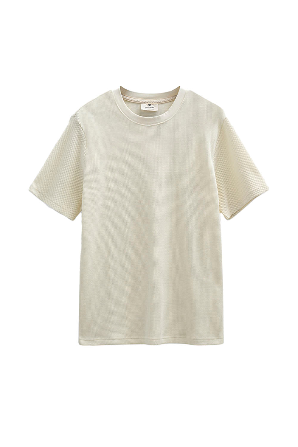 Anerkjendt Akkikki Waffle Tee in Tofu — men's relaxed-fit waffle-knit tee, new arrival at Pukas Surf Shop