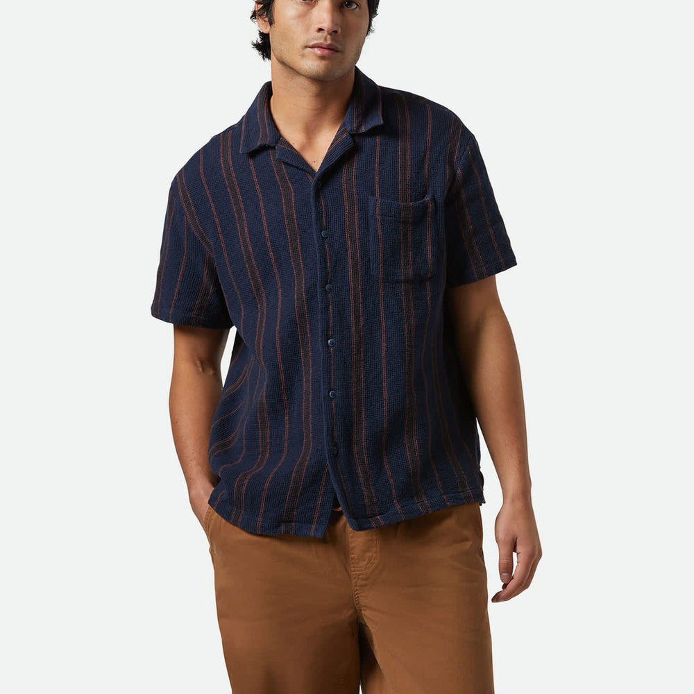 
                      
                        Pukas Surf Shop Man Shirt Brixton Bunker Waffle Stripe Woven Washed Navy
                      
                    