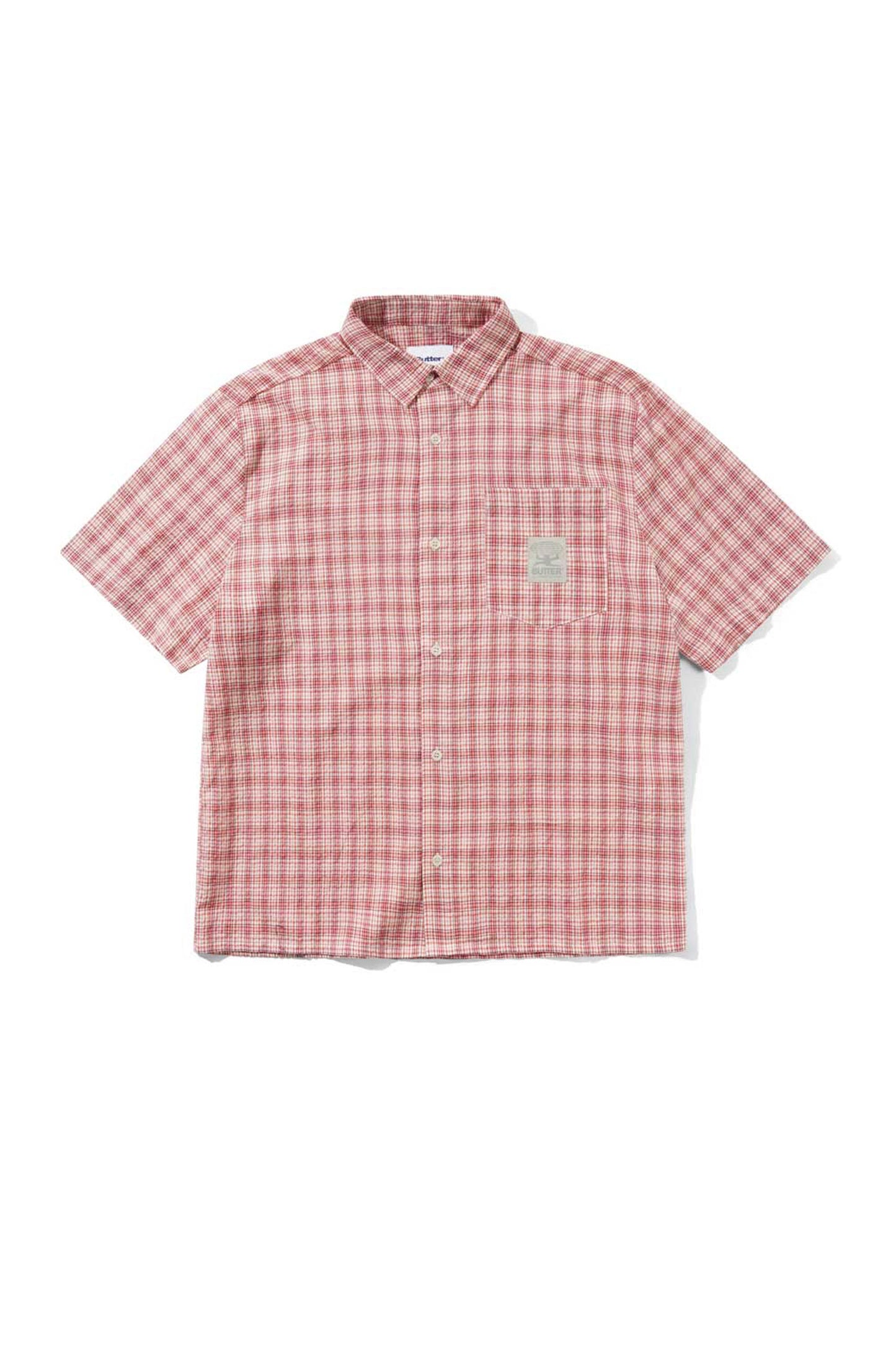 BUTTER Equipment Shirt rhubarb men's utility shirt