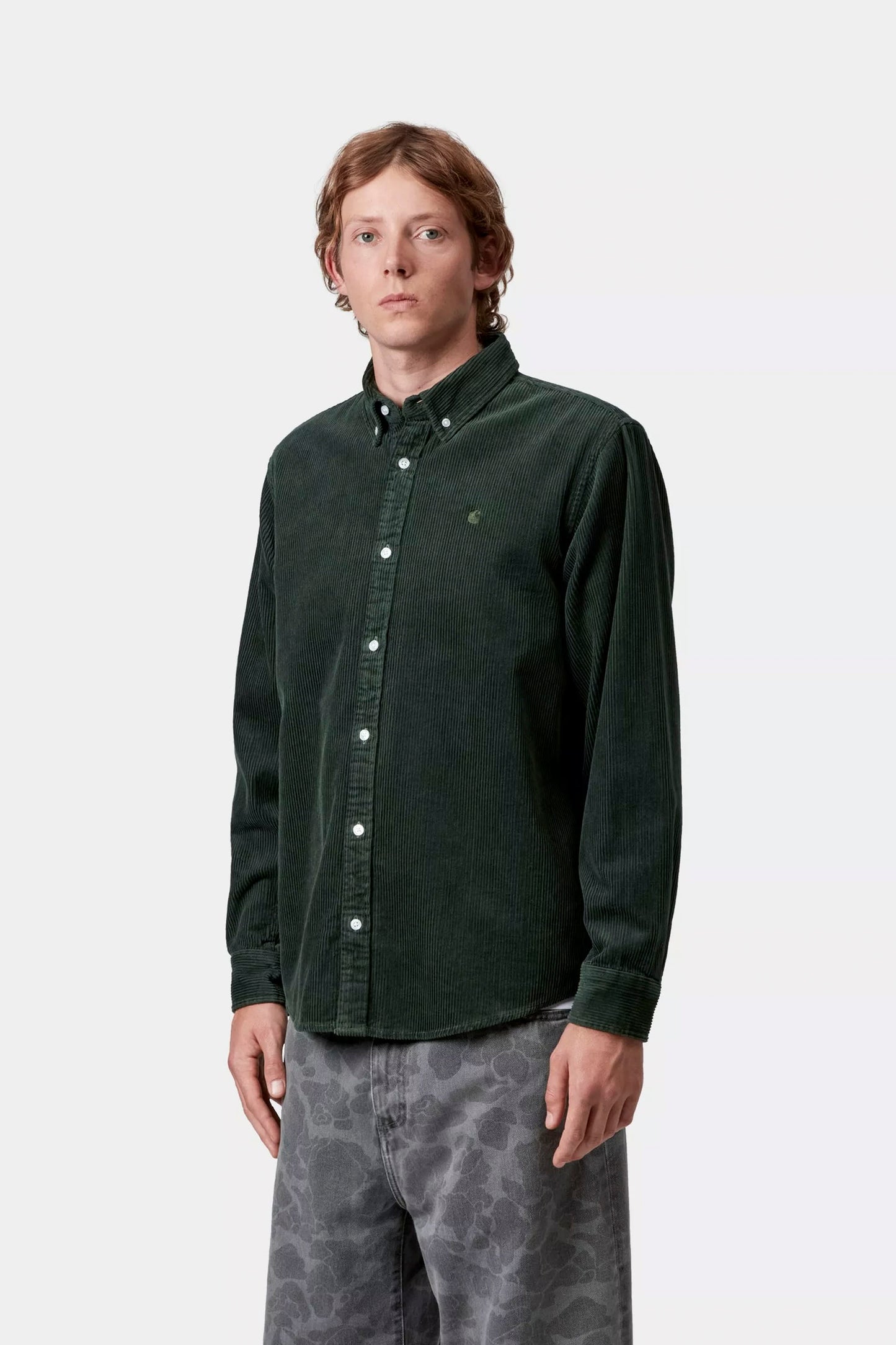 Pukas Surf Shop Carhartt WIP L/S Madison Cord Shirt Sycamore Tree corduroy relaxed fit