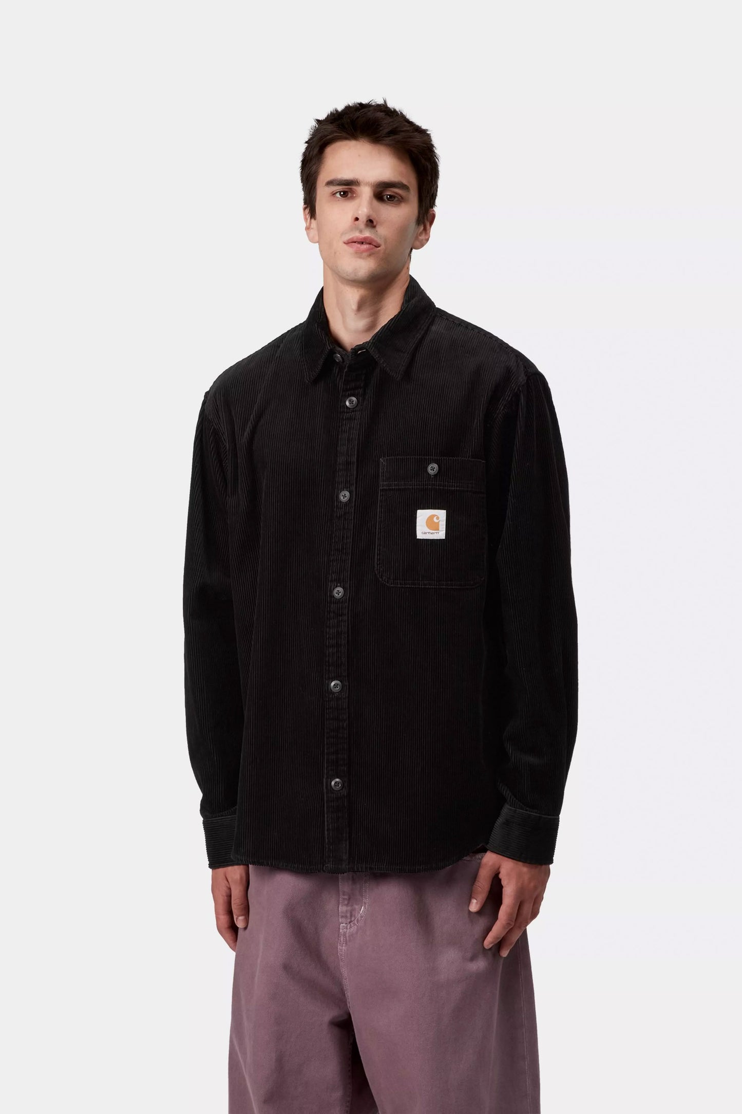 Pukas Surf Shop Carhartt Wip corduroy shirt in black