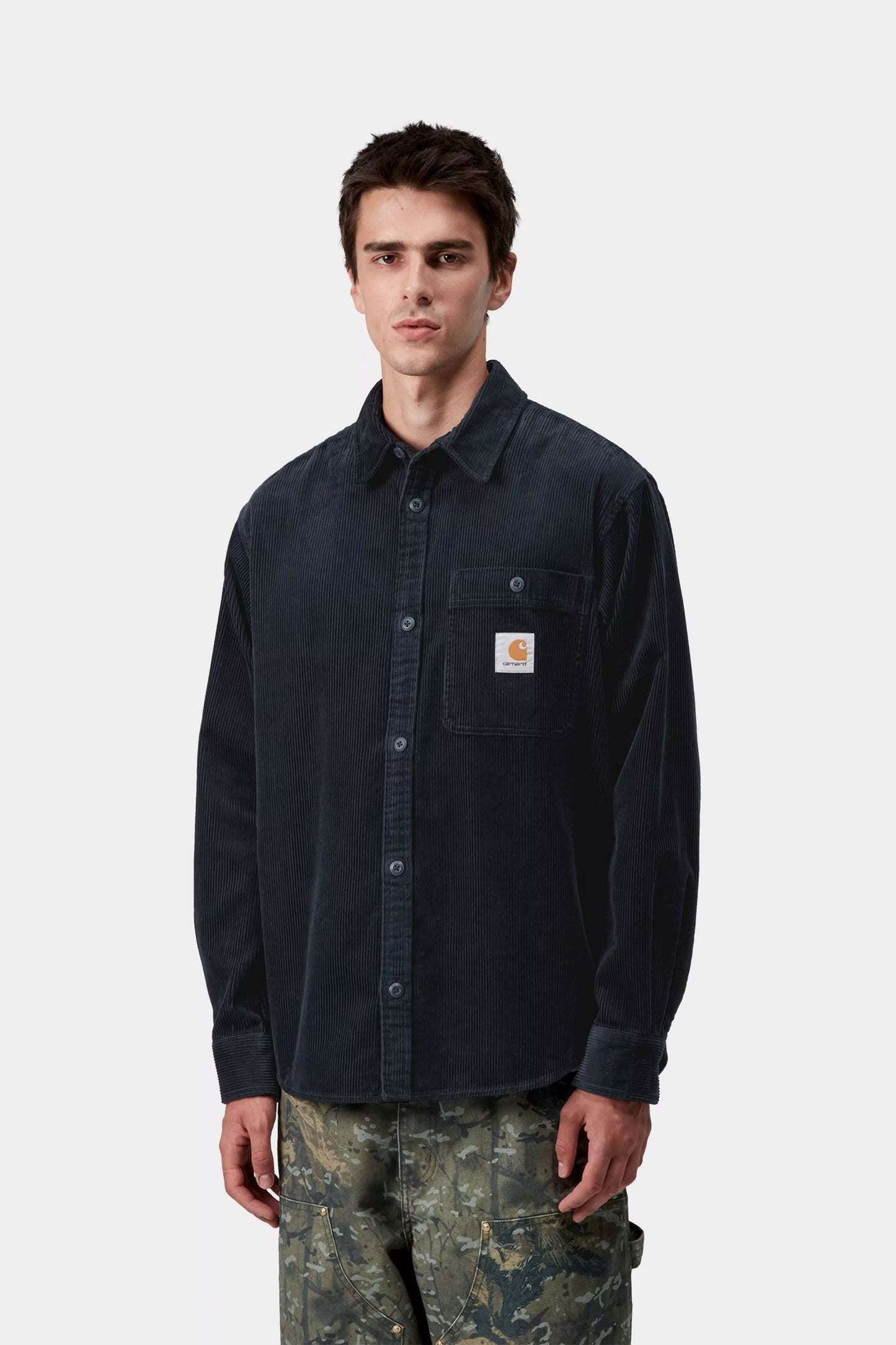 Pukas Surf Shop Carhartt WIP corduroy shirt in deep night