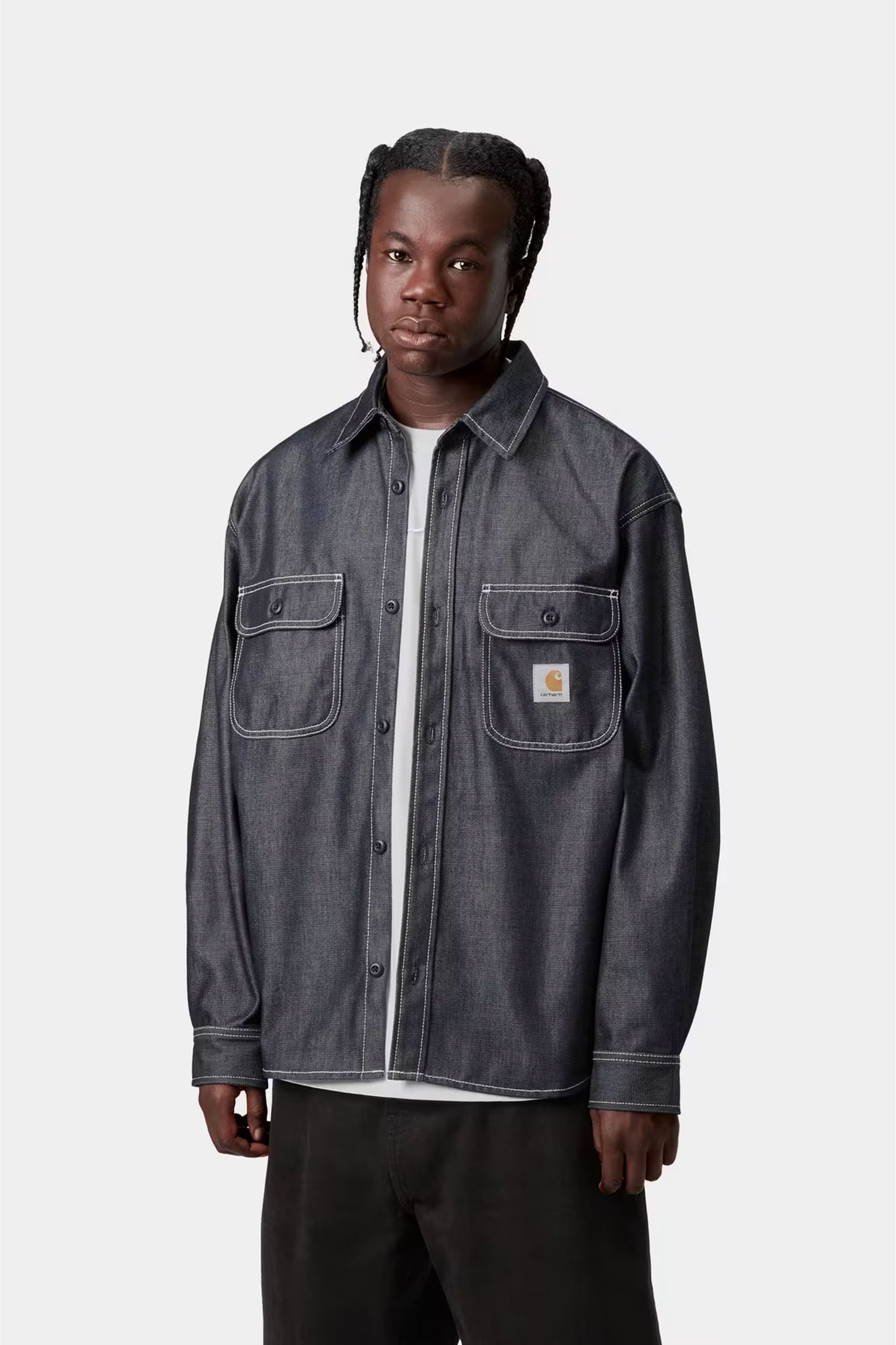 Pukas Surf Shop Carhartt WIP Tigan Shirt Jac in Blue Rigid