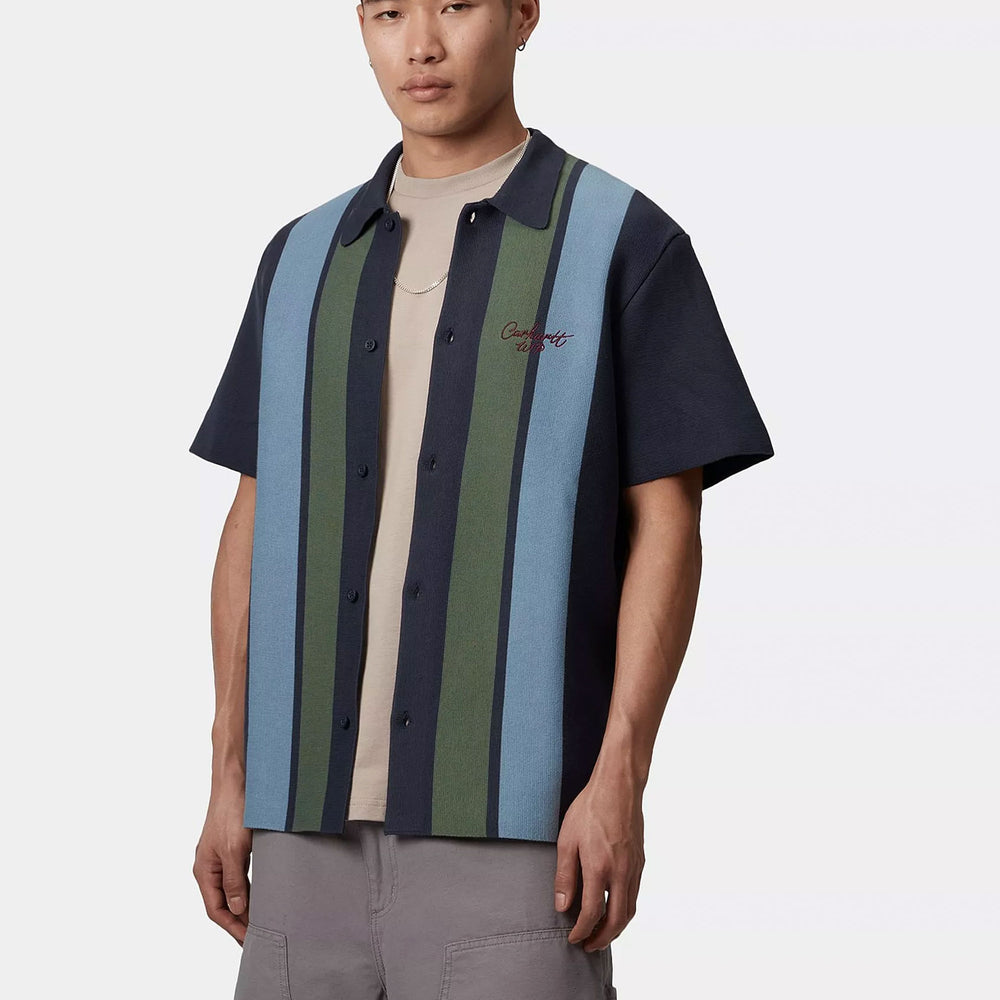 Pukas Surf Shop Man Shirt Carhartt Wip Memory Knit Shirt Ink