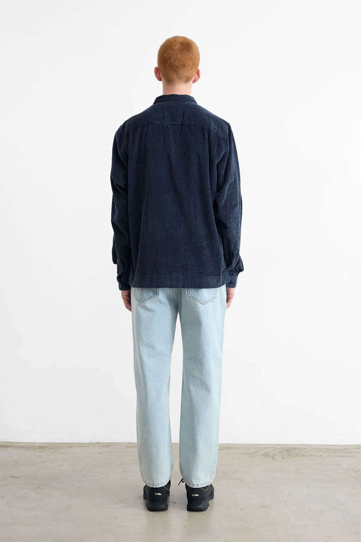 Pukas Surf Shop Edmmond Studios Jorge Shirt Plain Navy corduroy overshirt relaxed fit
