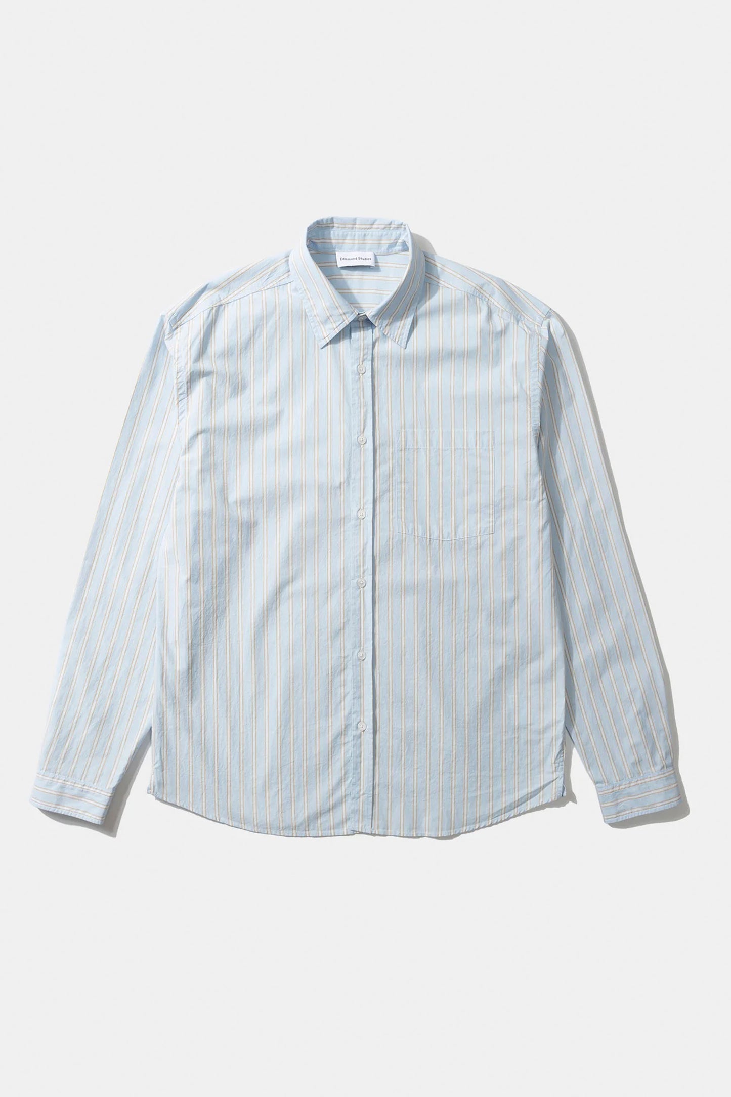Edmmond Sky Blue Shirt in Plain Light Blue – relaxed fit men's shirt, new arrival at Pukas Surf Shop

