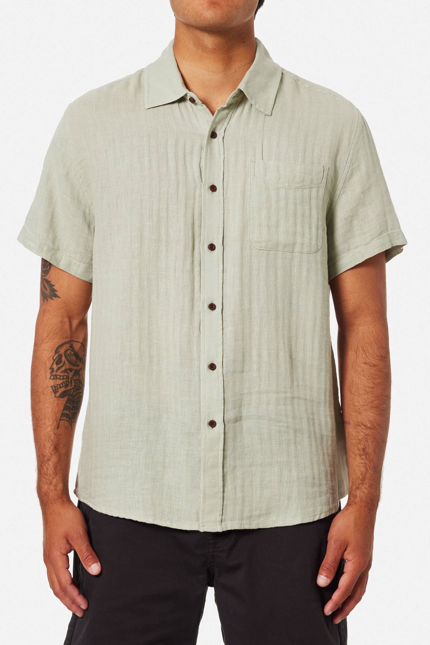 Pukas Surf Shop Man Shirt Katin Alan Solid Desert Sage