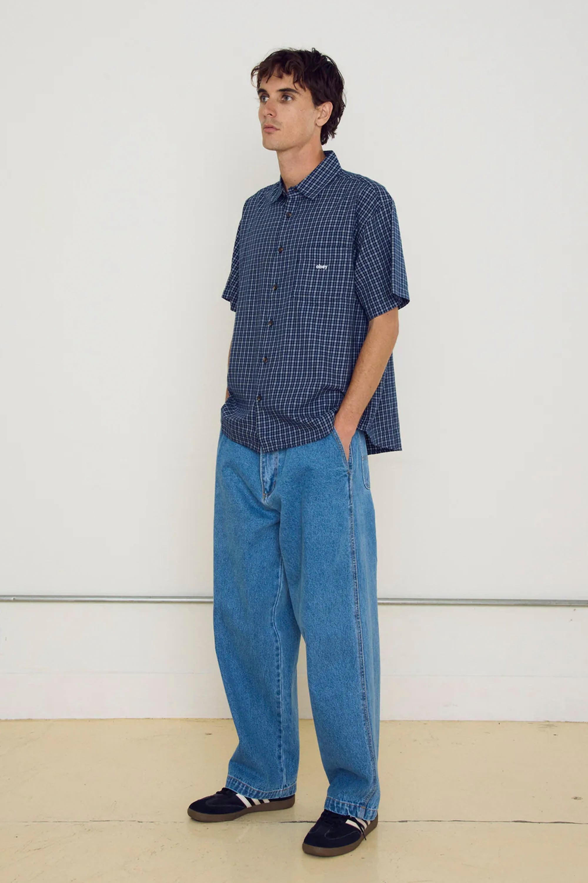 OBEY Bigwig Ian Woven Academy Navy | Shop at PUKAS SURF SHOP