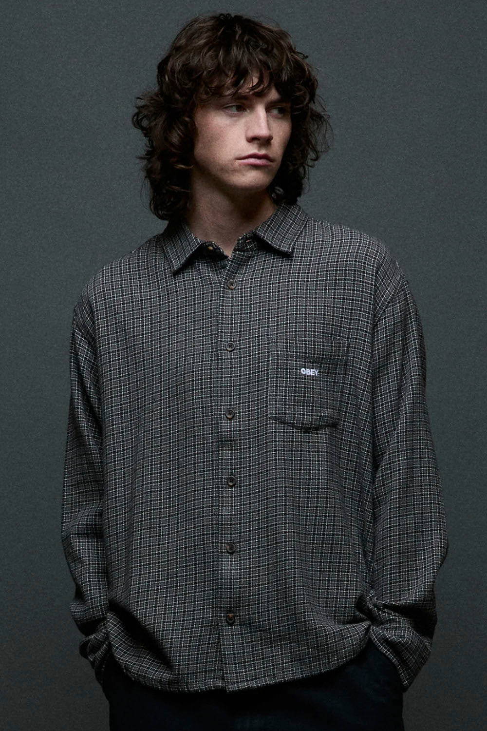 OBEY Bigwig Jack Woven Shirt Black Multi | Shop at PUKAS SURF SHOP