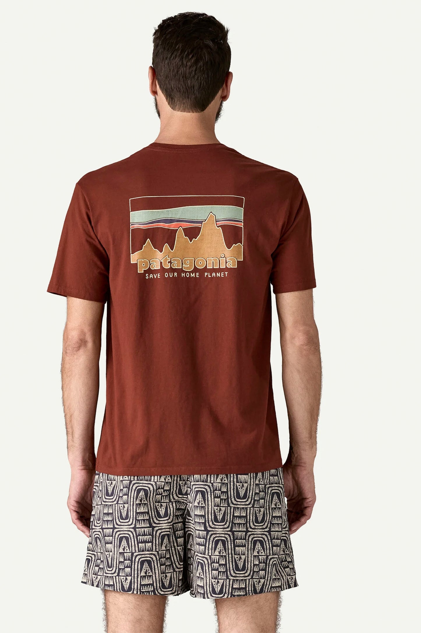 Pukas Surf Shop Patagonia men’s crew T-shirt in Dried Vanilla