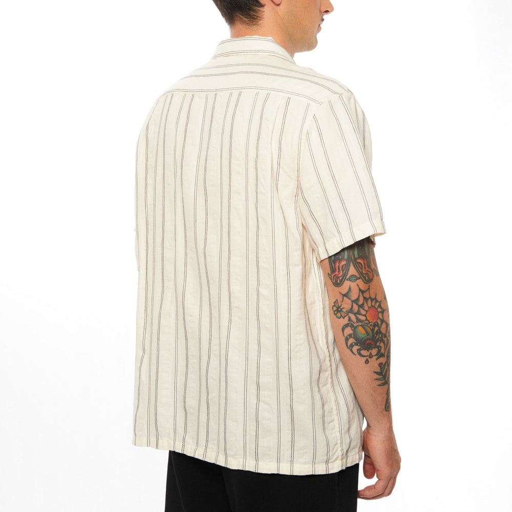 Pukas Surf Shop Man Shirt Pukas Clothing Linen Stripes Shirt Cream