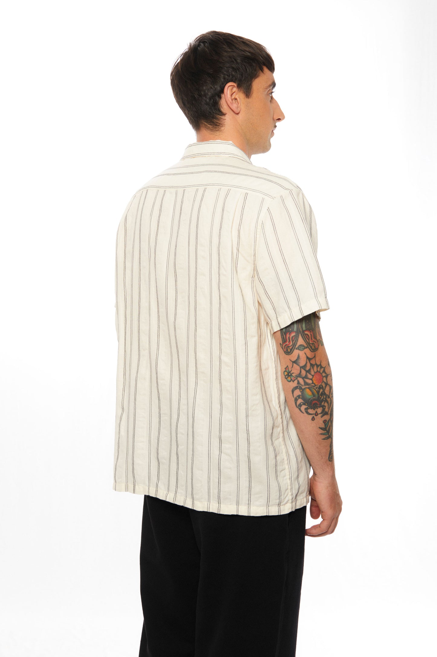 Pukas Surf Shop Man Shirt Pukas Clothing Linen Stripes Shirt Cream