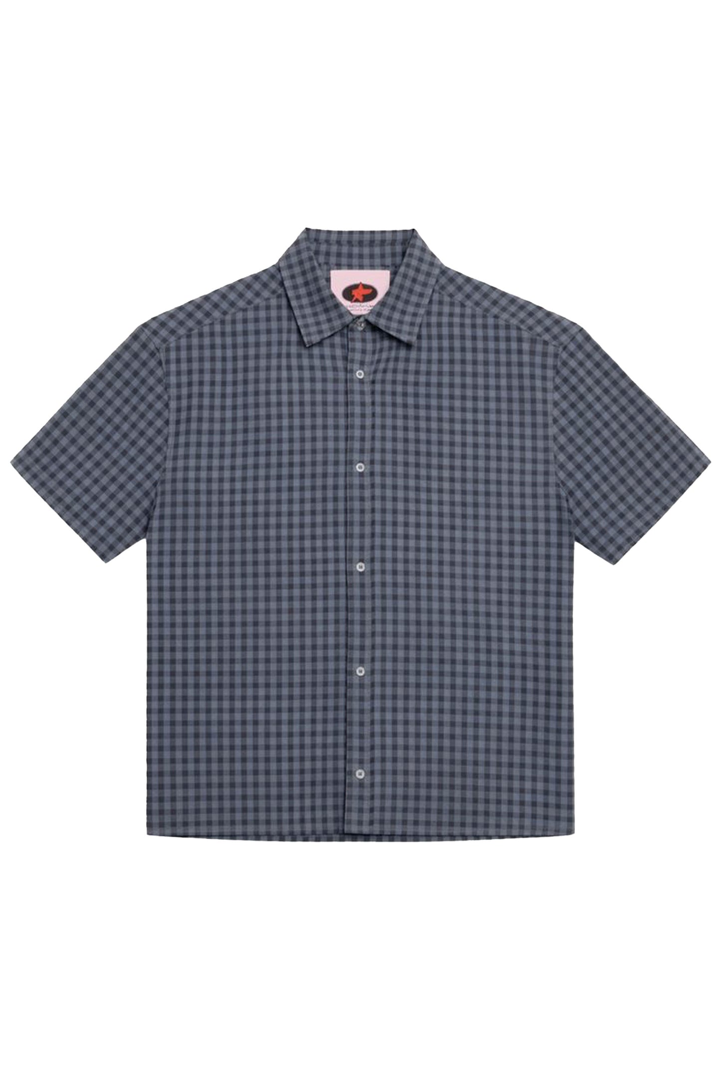 Pukas Medium Checks Shirt Blue Checks – men's cotton-poly blend checked shirt in blue tones, styled for surf lifestyle