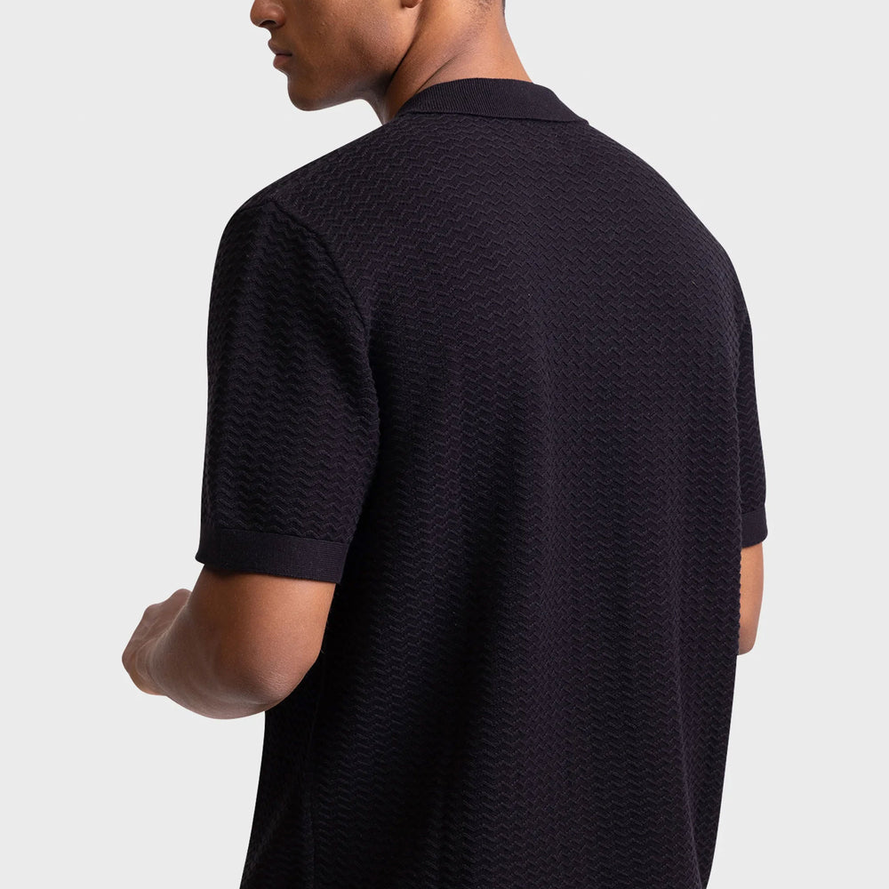 Pukas Surf Shop Man Shirt Redefined Rebel Fernando Knit Polo Black