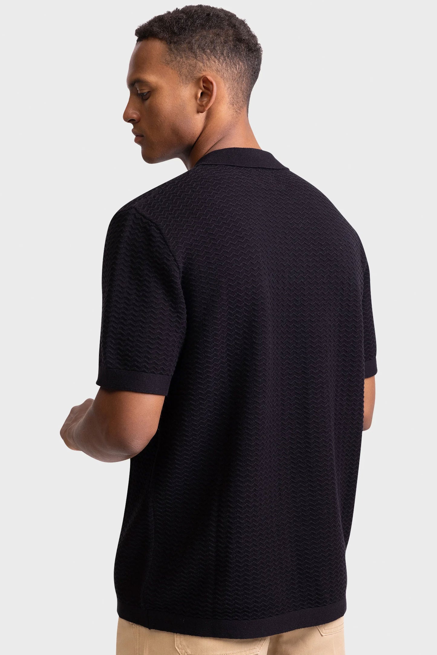 Pukas Surf Shop Man Shirt Redefined Rebel Fernando Knit Polo Black
