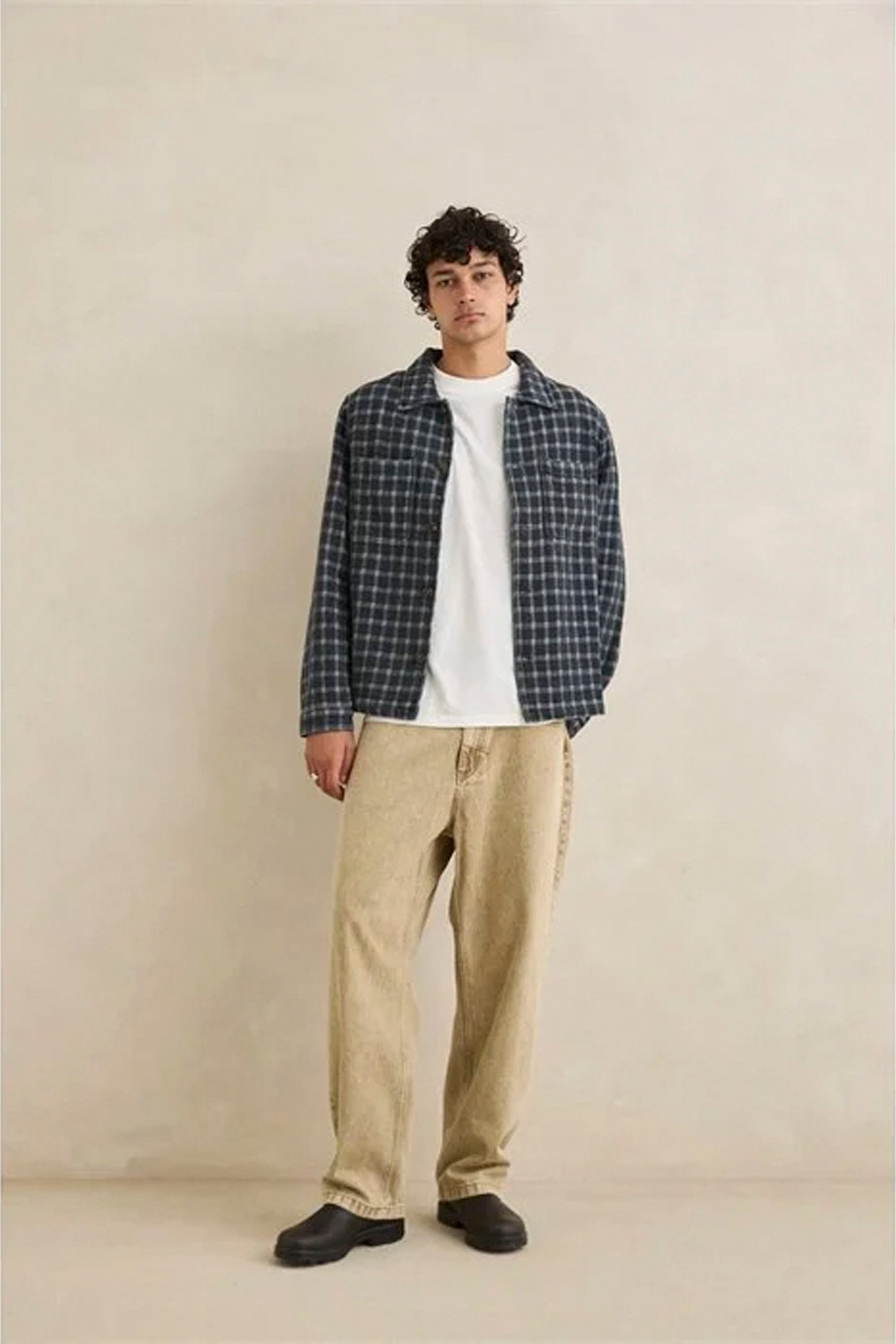 RHYTHM Jacquard Check Longsleeve | Shop at PUKAS SURF SHOP