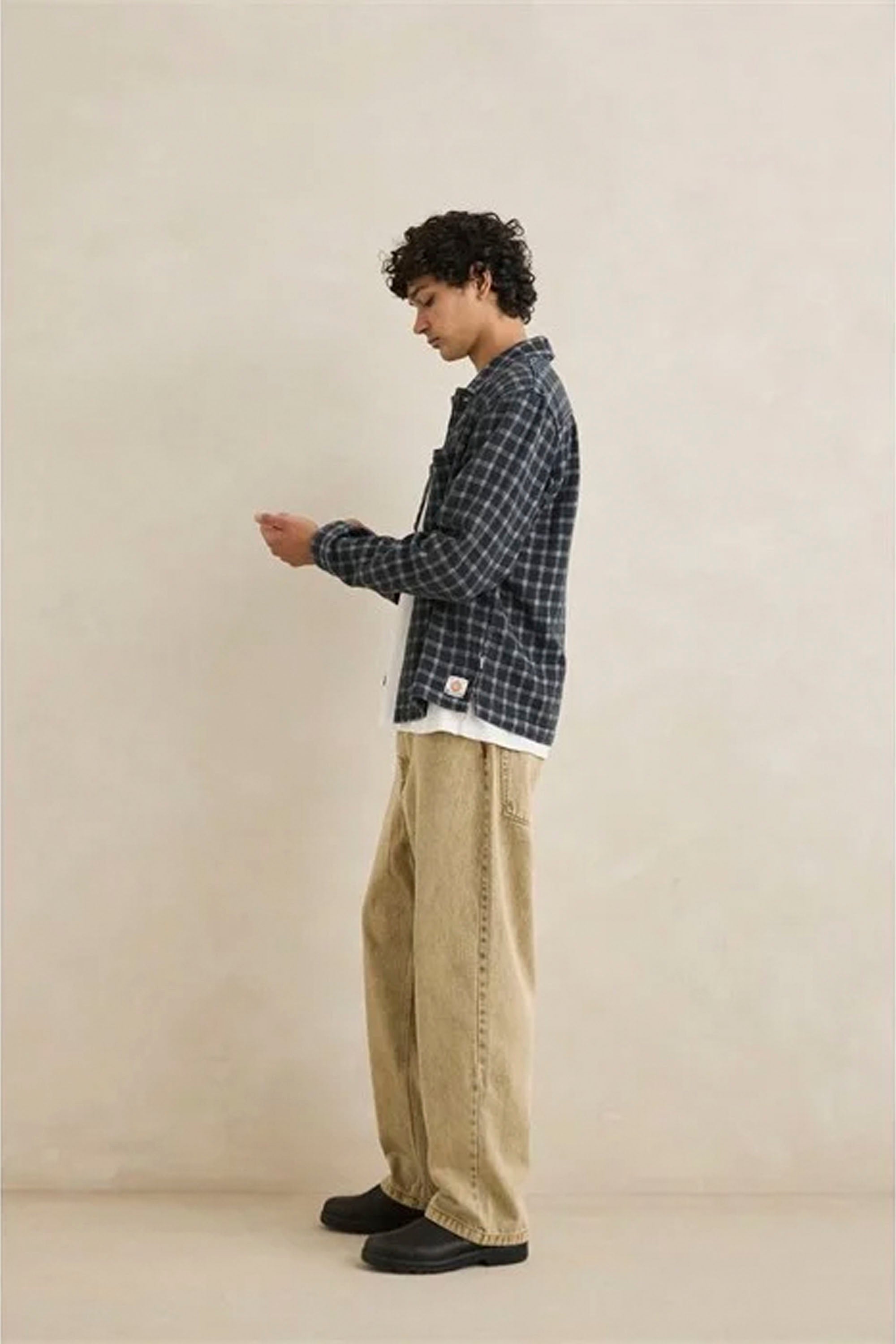 RHYTHM Jacquard Check Longsleeve | Shop at PUKAS SURF SHOP