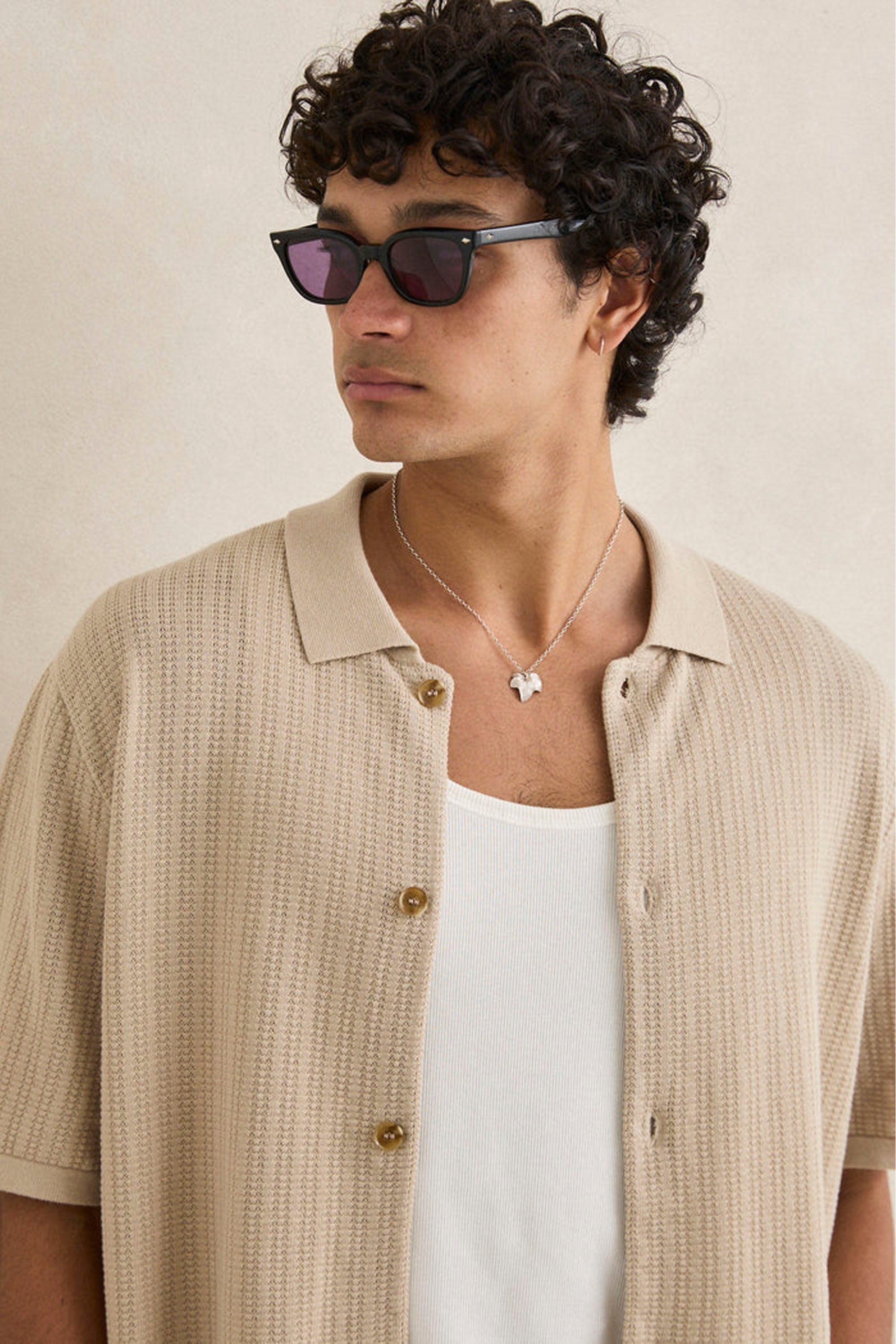 RHYTHM Textured Knit Shirt | Shop at PUKAS SURF SHOP