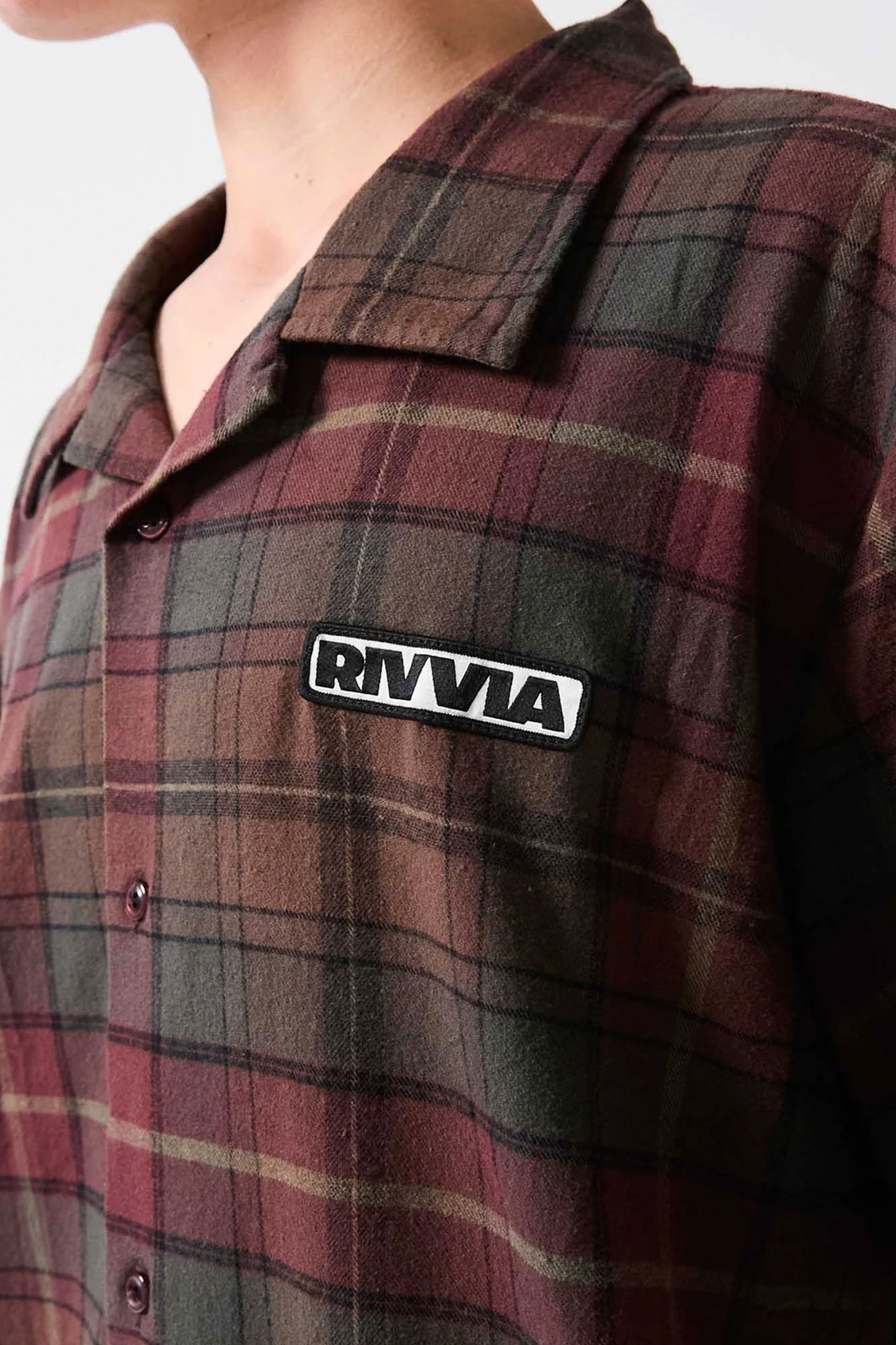 Pukas Surf Shop Man Shirt Rivvia Vv Plaid Ss Shirt Black Brown